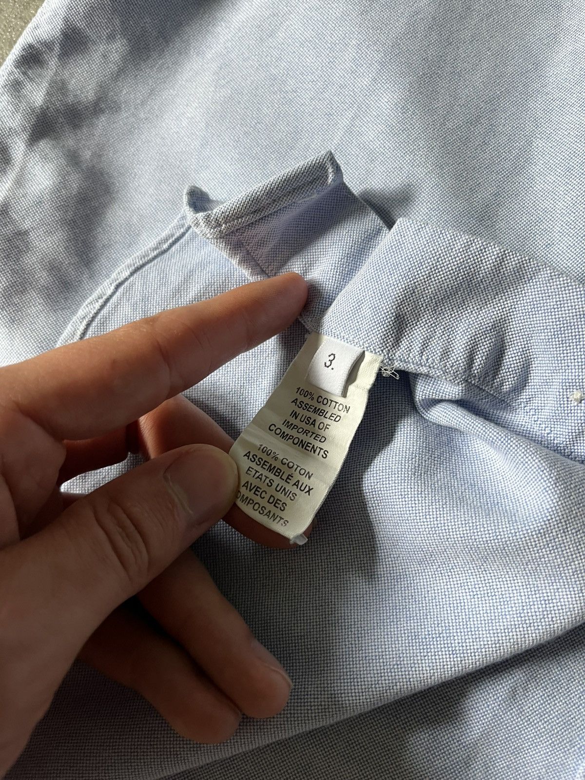 Thom Browne Thom Browne light blue oxford button up shirt Size US L / EU 52-54 / 3 - 12 Thumbnail