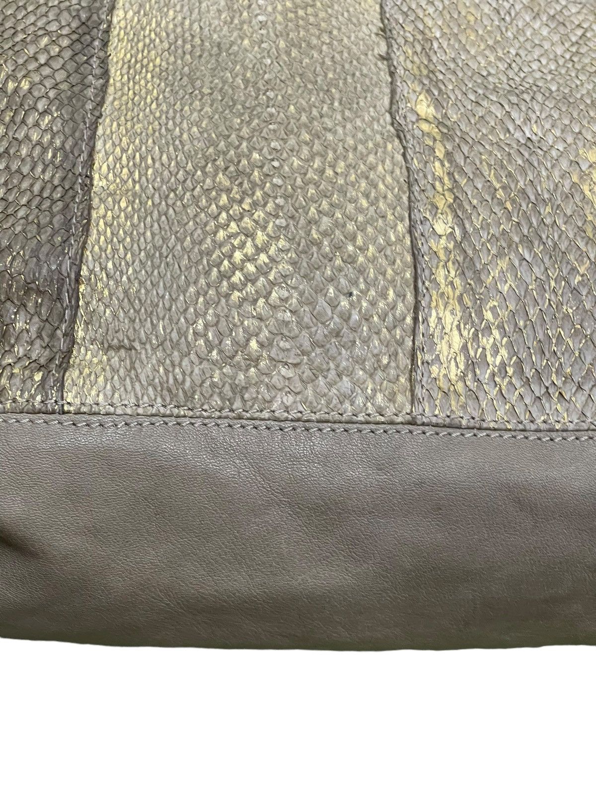 Genuine Leather Full Leather Sissi Rossi Italy Python Tote Bag 3🟩 Size ONE SIZE - 14 Thumbnail