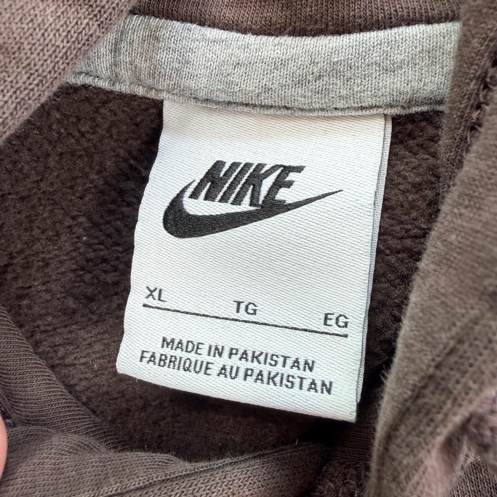 Nike Nike Mini Swoosh Brown Pullover Hoodie Fleece Sweatshirt XL Size US XL / EU 56 / 4 - 4 Thumbnail