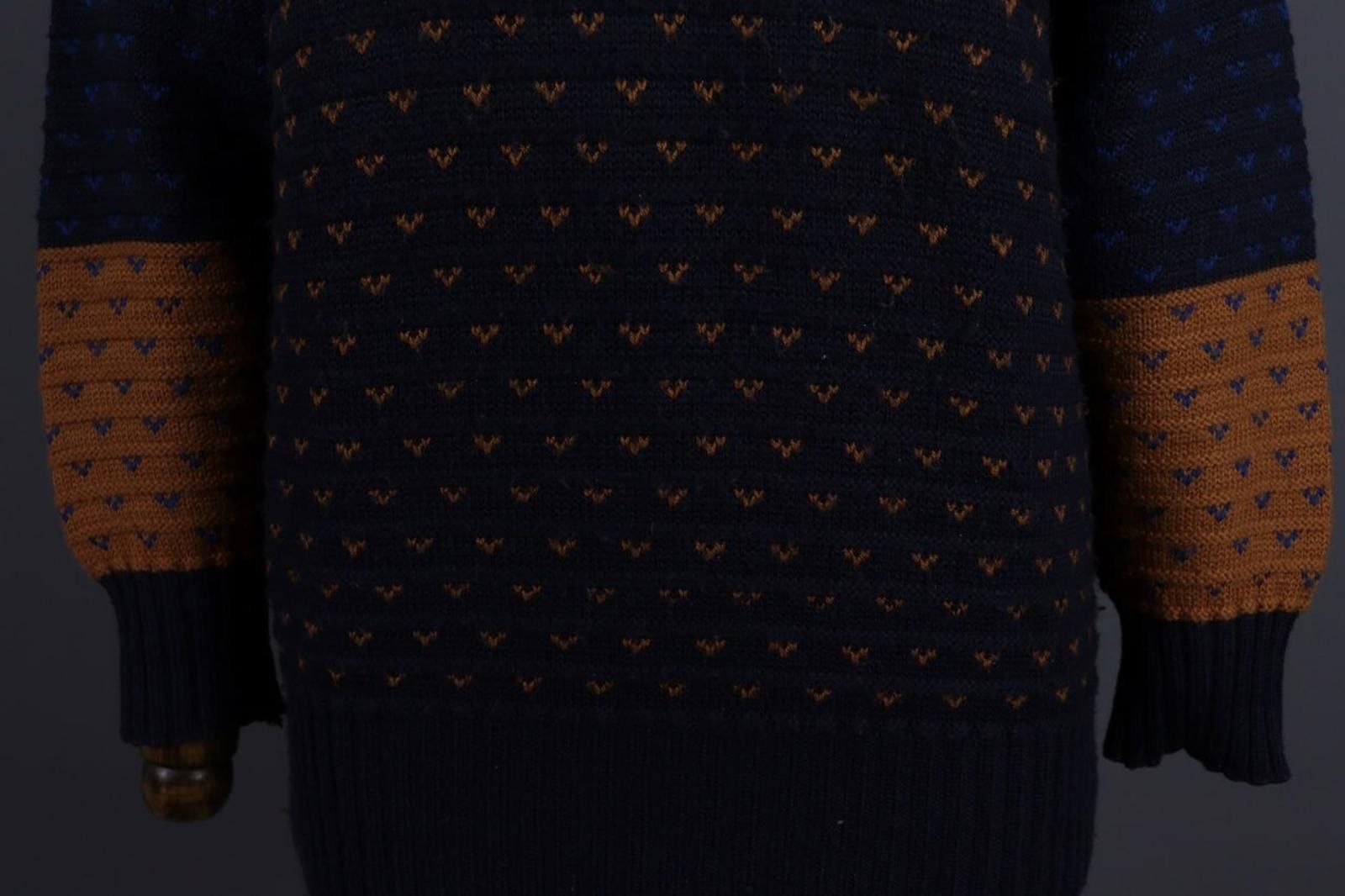 Christian Dior Monsieur Mondi Blue Designer Wool Sweater Ovesized Size 42 Size M / US 6-8 / IT 42-44 - 6 Thumbnail