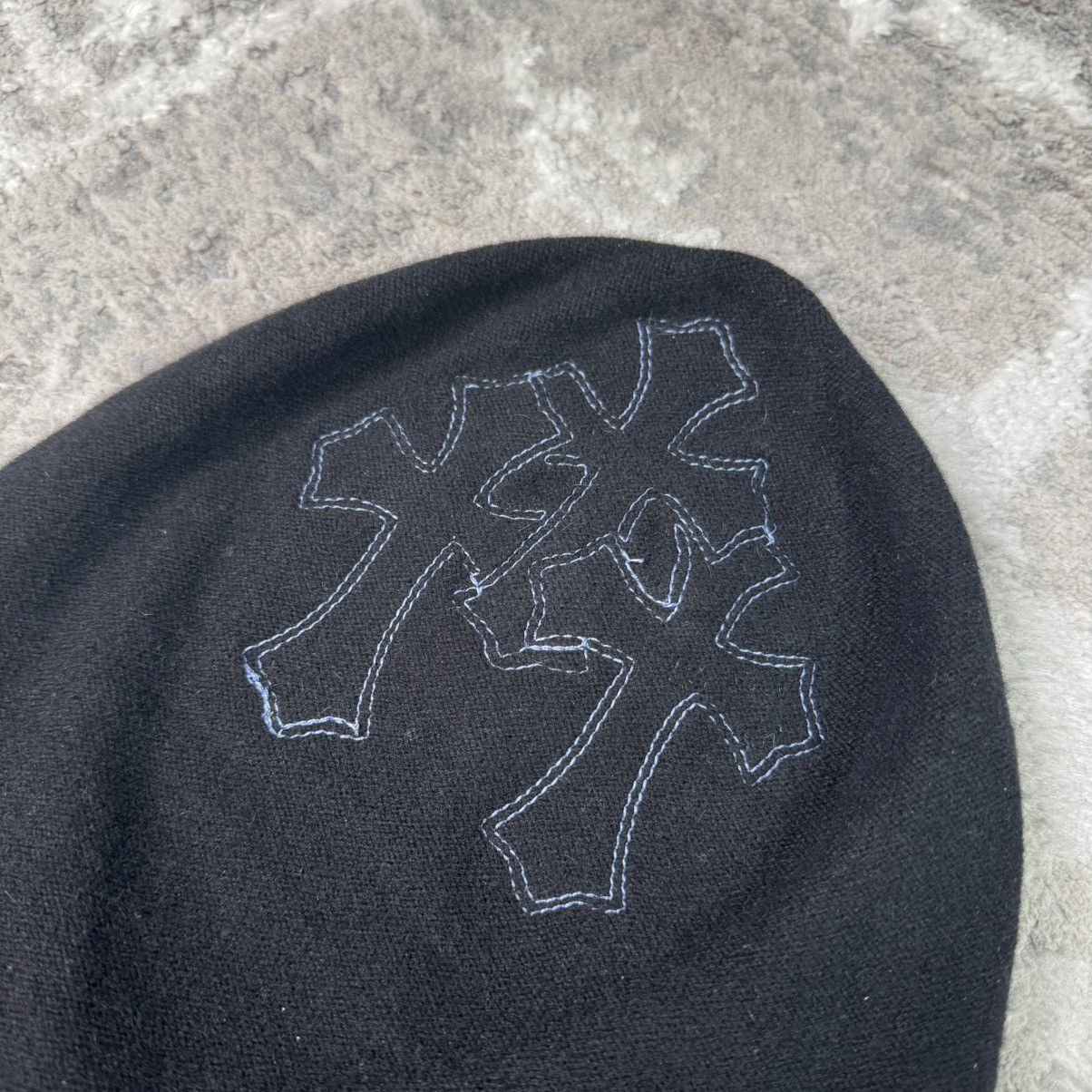 Chrome Hearts Triple cross leather patch cashmere ski mask beanie Size ONE SIZE - 9 Thumbnail