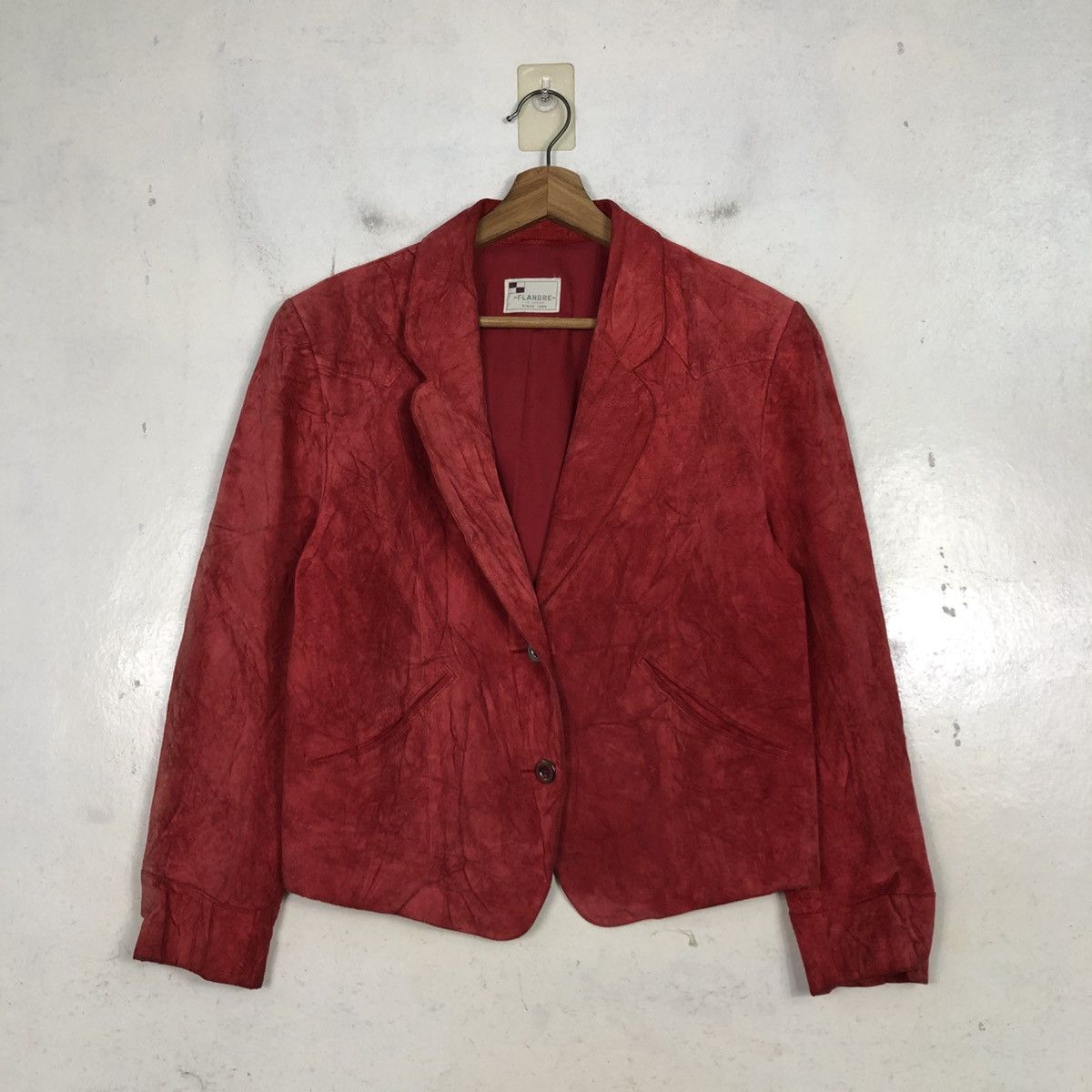 Japanese Brand Vintage Biker Leather Jacket Flandre Japan Issey Miyake Size US M / EU 48-50 / 2 - 3 Thumbnail