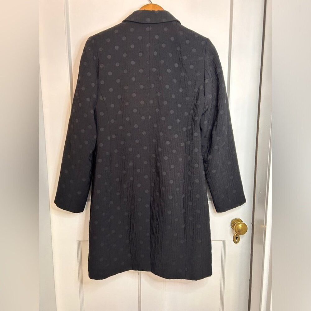 Other Women’s Mario Serrani Black Polka Dotted Long Jacket Size 1 Size L / US 10 / IT 46 - 6 Thumbnail