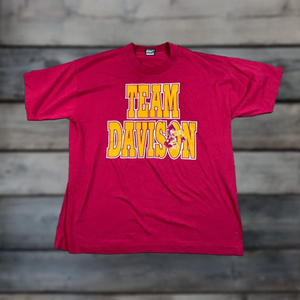 Fruit Of The Loom VTG Davison Michigan 90s T-Shirt Adult XL Dark Red 50-50 USA Tag Fruit of the Loom Size US XL / EU 56 / 4 - 1 Thumbnail