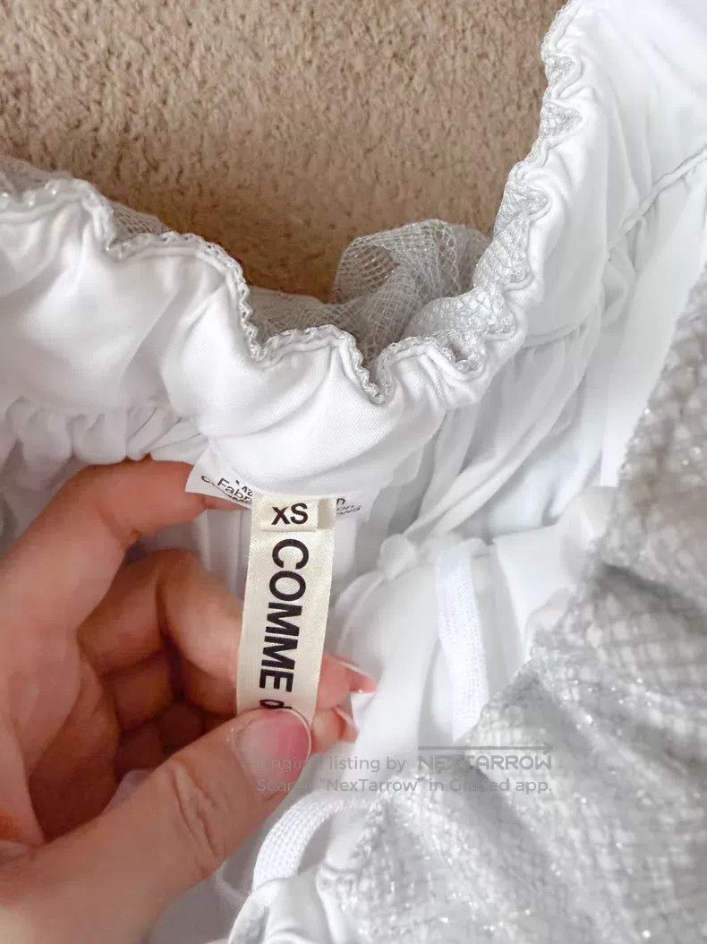 Comme des Garcons Comme des Garcons size XS Silver tulle skirt Size 23" - 3 Thumbnail