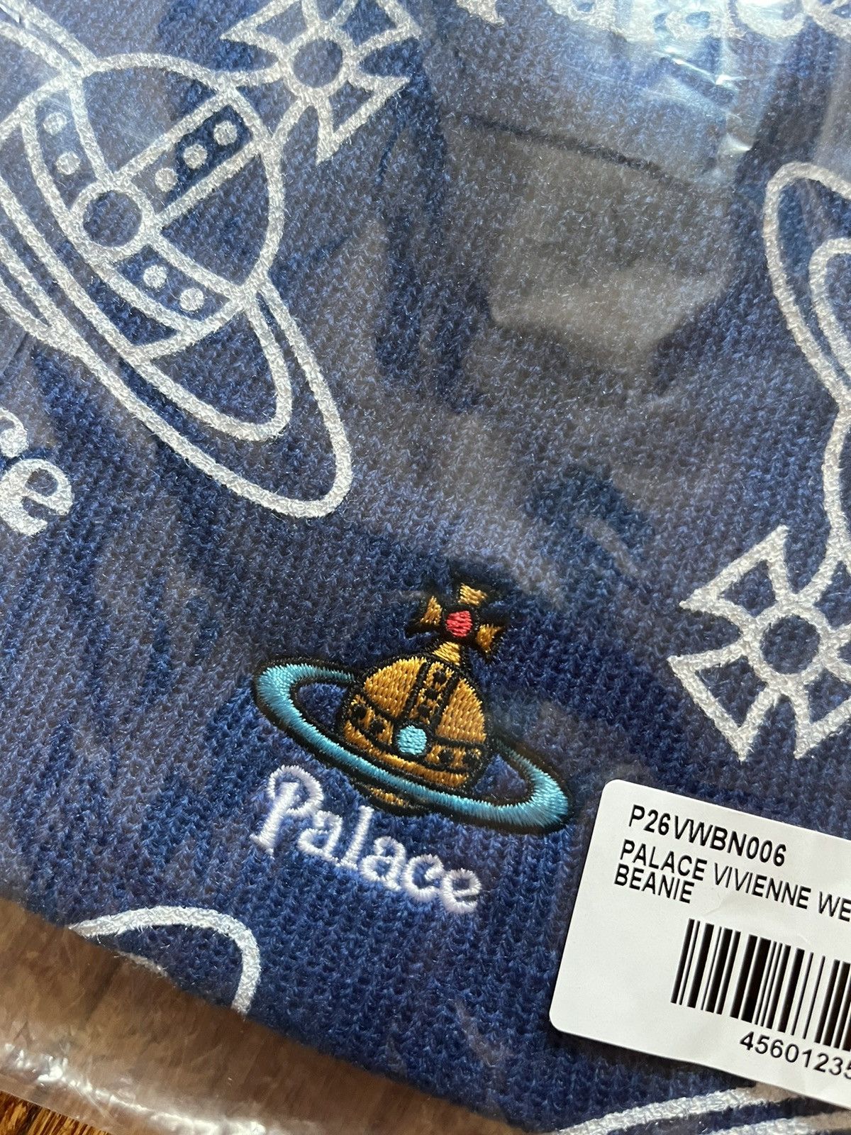Palace × Vivienne Westwood Palace x Vivienne Westwood Jersey beanie Blue Size ONE SIZE - 4 Thumbnail
