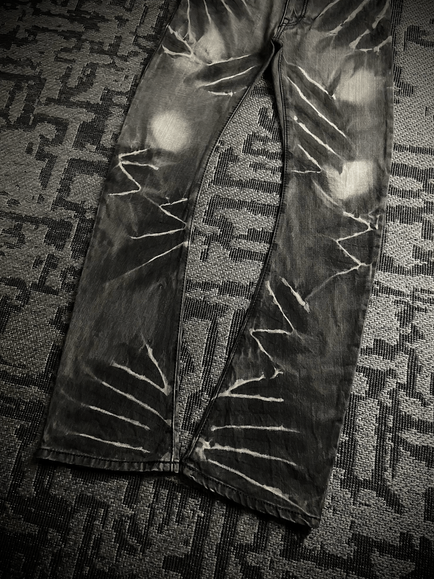 BUFFALO BOBS Johnny Wolf x Buffalo Bobs J-cut Claw Mark Flared Jeans Size US 32 / EU 48 - 3 Thumbnail