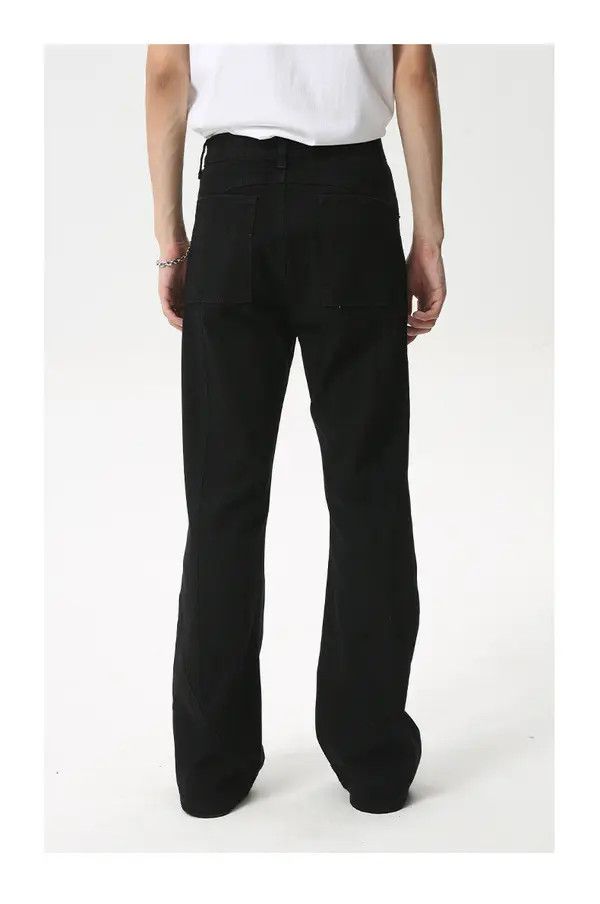 Japanese Brand Black cleanfit high street simple flared casual jeans Size US 34 / EU 50 - 6 Thumbnail