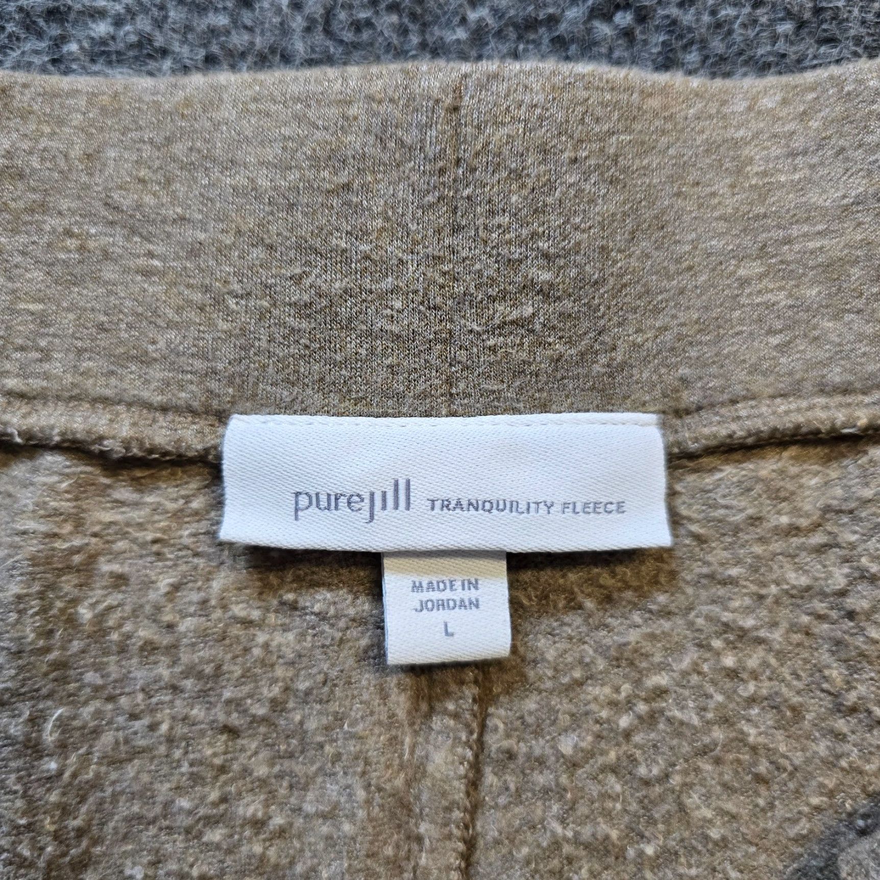J. Jill J. Jill Pants Womens L Beige Tranquility Fleece Sweatpants Skinny Leg Casual Lounge Clothing Size 36" / US 14 / IT 50 - 4 Thumbnail