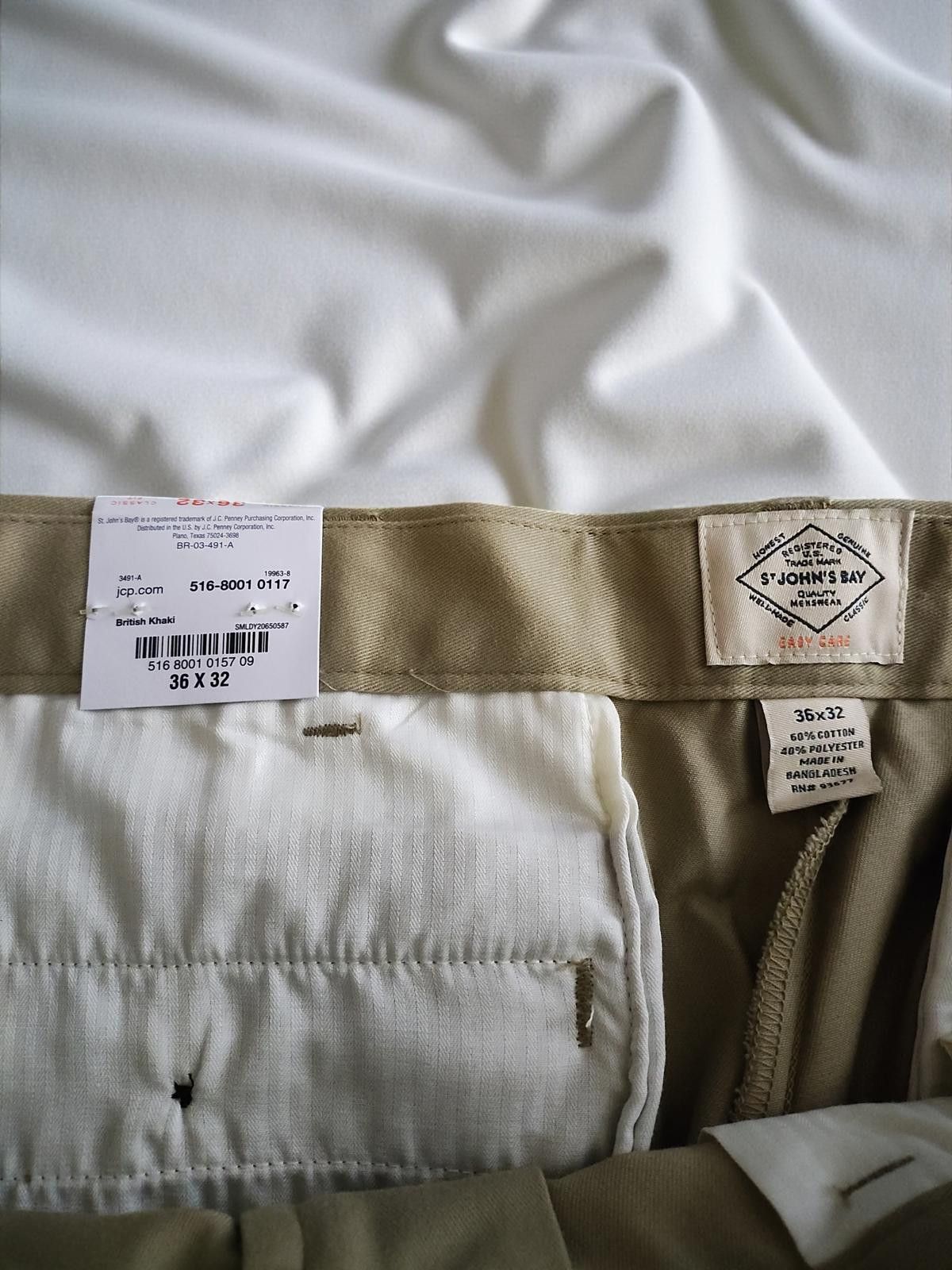 St. Johns Bay St. John's Bay Classic Fit Flat Front Easy Care Khaki Pants Size US 36 / EU 52 - 6 Thumbnail