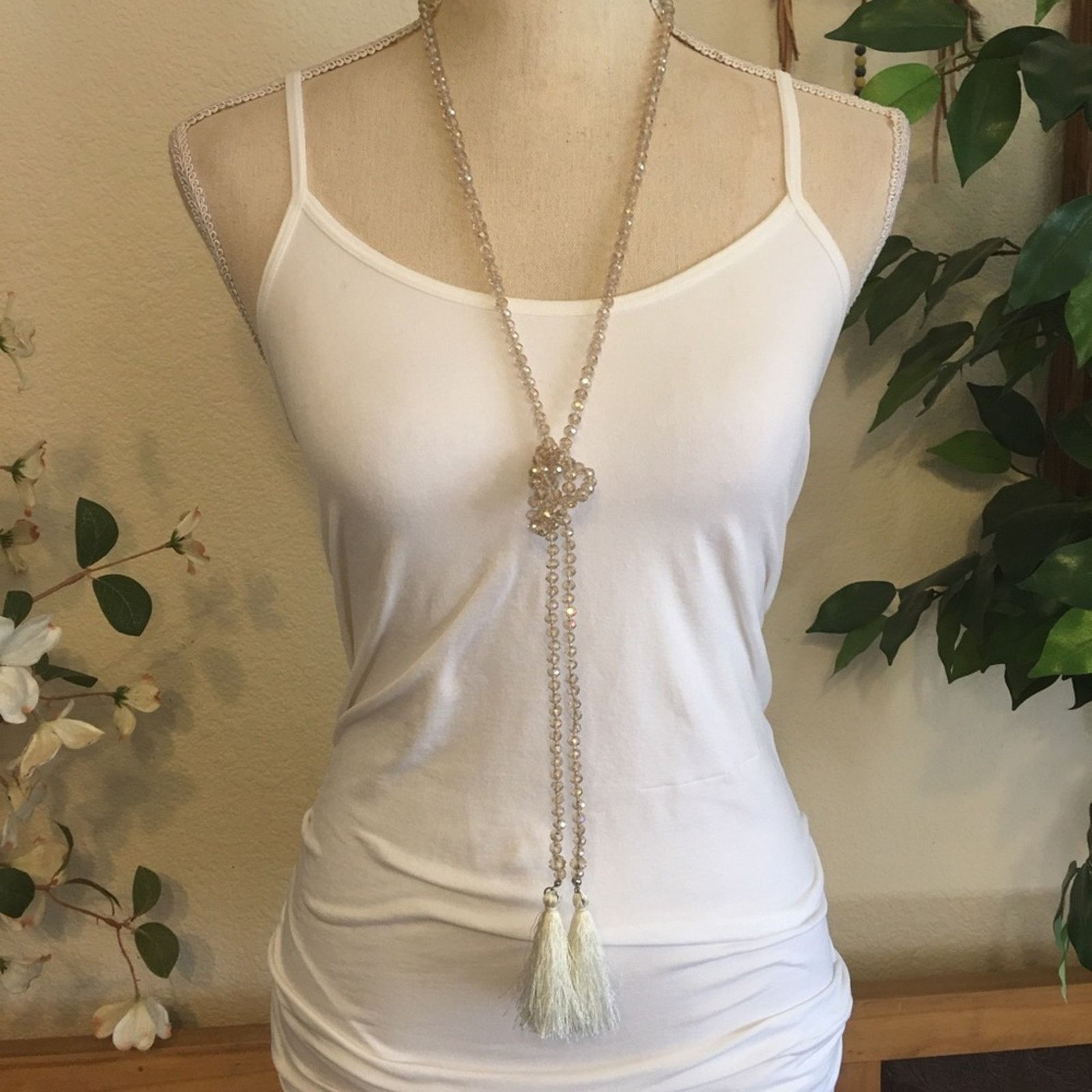 Vintage Vintage 90s aurora borealis tassel necklace scarf Size ONE SIZE - 5 Thumbnail