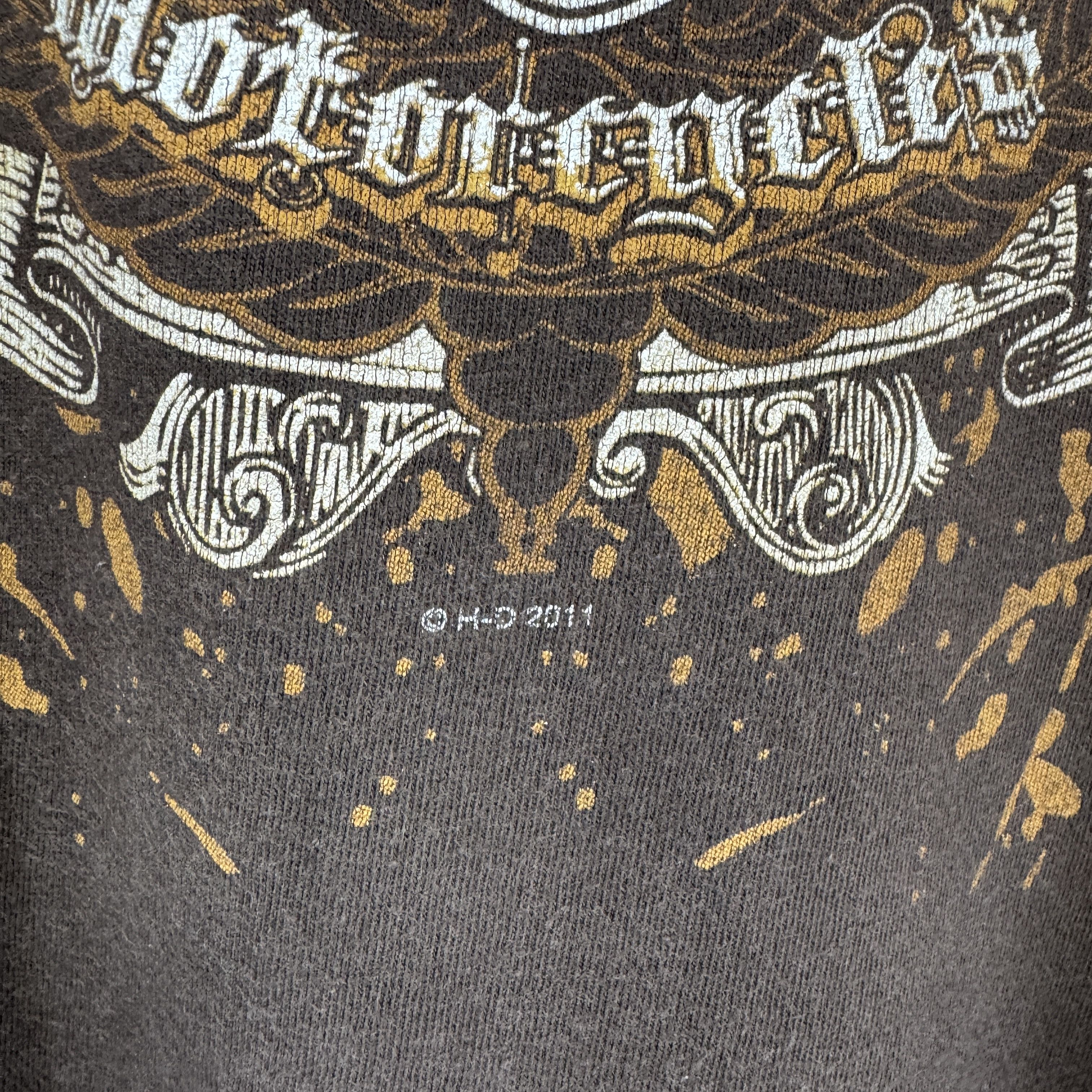 Harley Davidson Vintage Brown Harley-Davidson Short-Sleeve Tshirt Size US XL / EU 56 / 4 - 7 Thumbnail