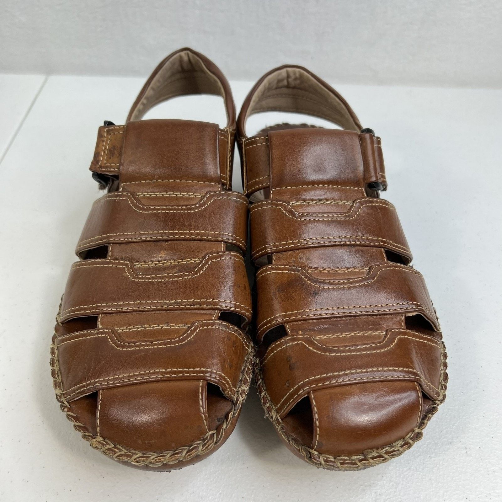 GBX GBX Size 9M Fisherman Sandals Brown Leather Casual Comfort Size US 9 / EU 42 - 5 Thumbnail