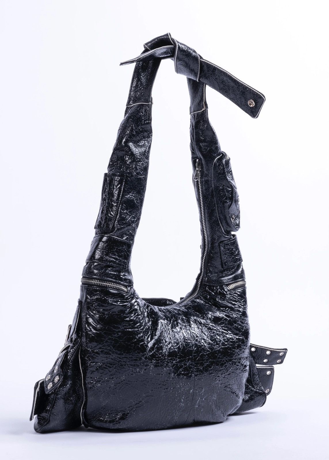 No Faith Studios MULTIPOCKET BAG CRACKED SHINY LEATHER 005 Size ONE SIZE - 2 Thumbnail