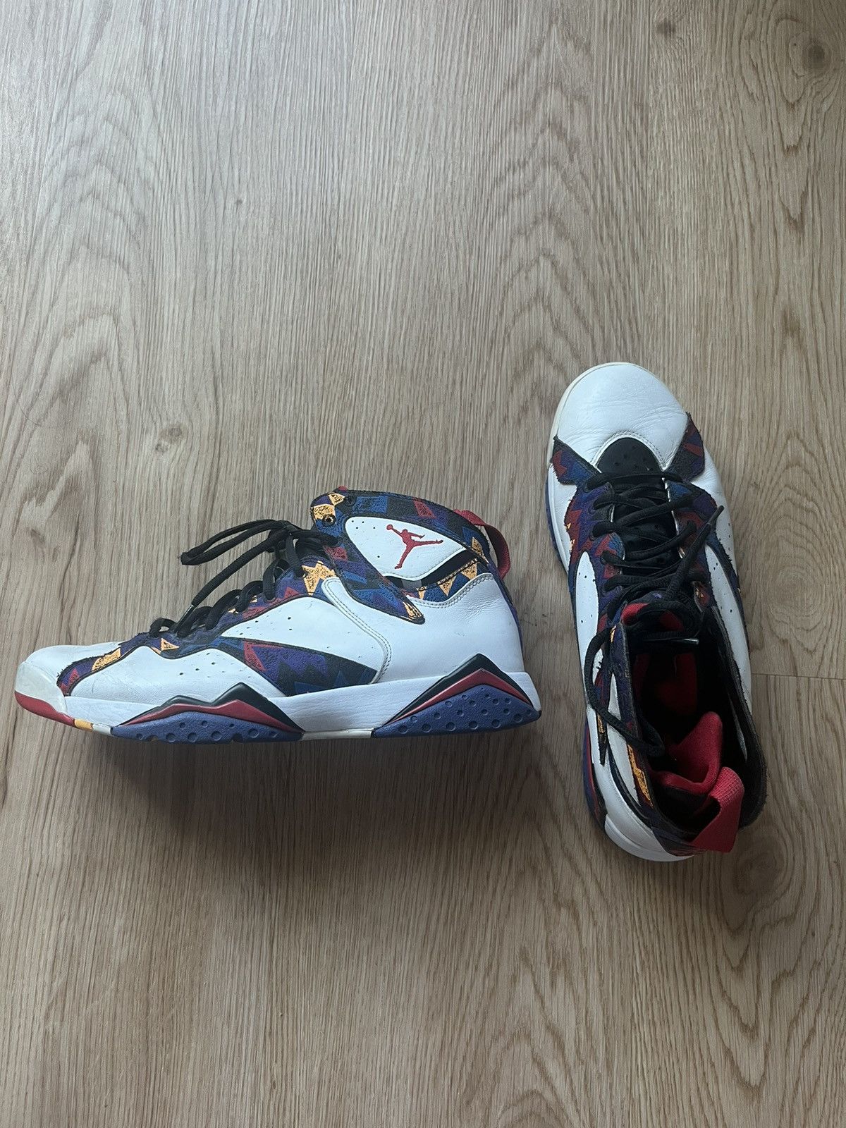 image of Jordan Brand 7 Retro Nothing But Net Shoes in White, Men's (Size 11)
