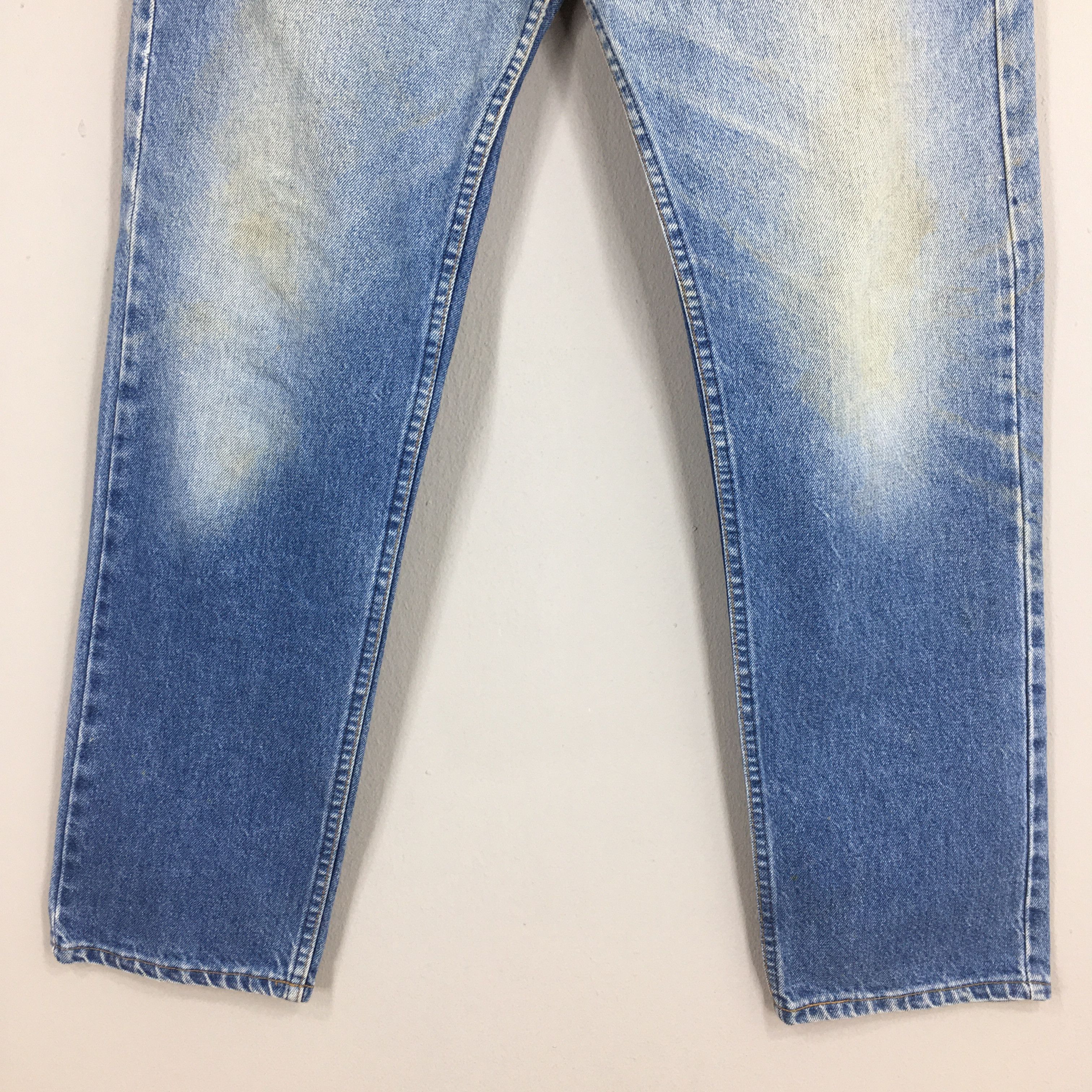 Size 34x29.5 Vintage 90s Levi's 505 Faded Blue Jeans