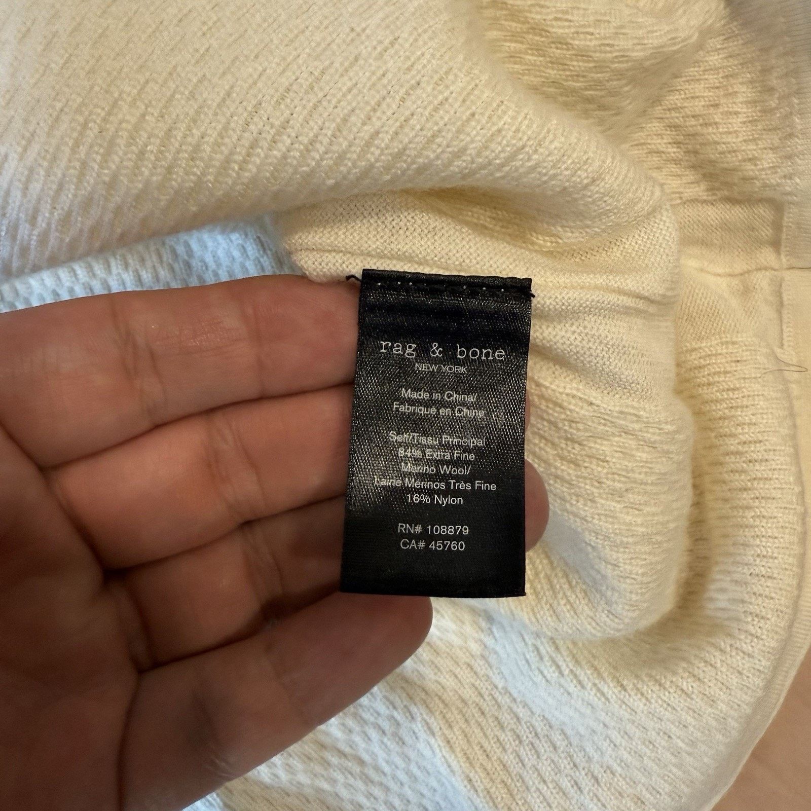Rag & Bone Rag & Bone Thermal Shirt XL Cream Wool Base Layer Size US XL / EU 56 / 4 - 7 Thumbnail
