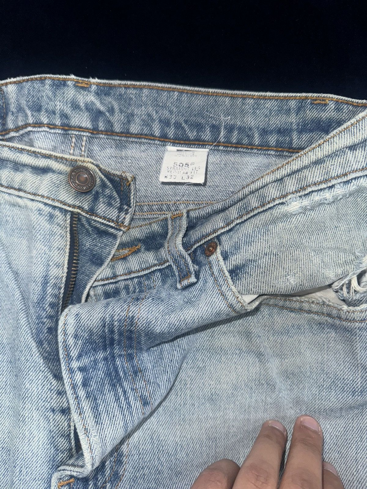 Levi's levis 505 straight leg and regular fit Size US 33 - 4 Thumbnail