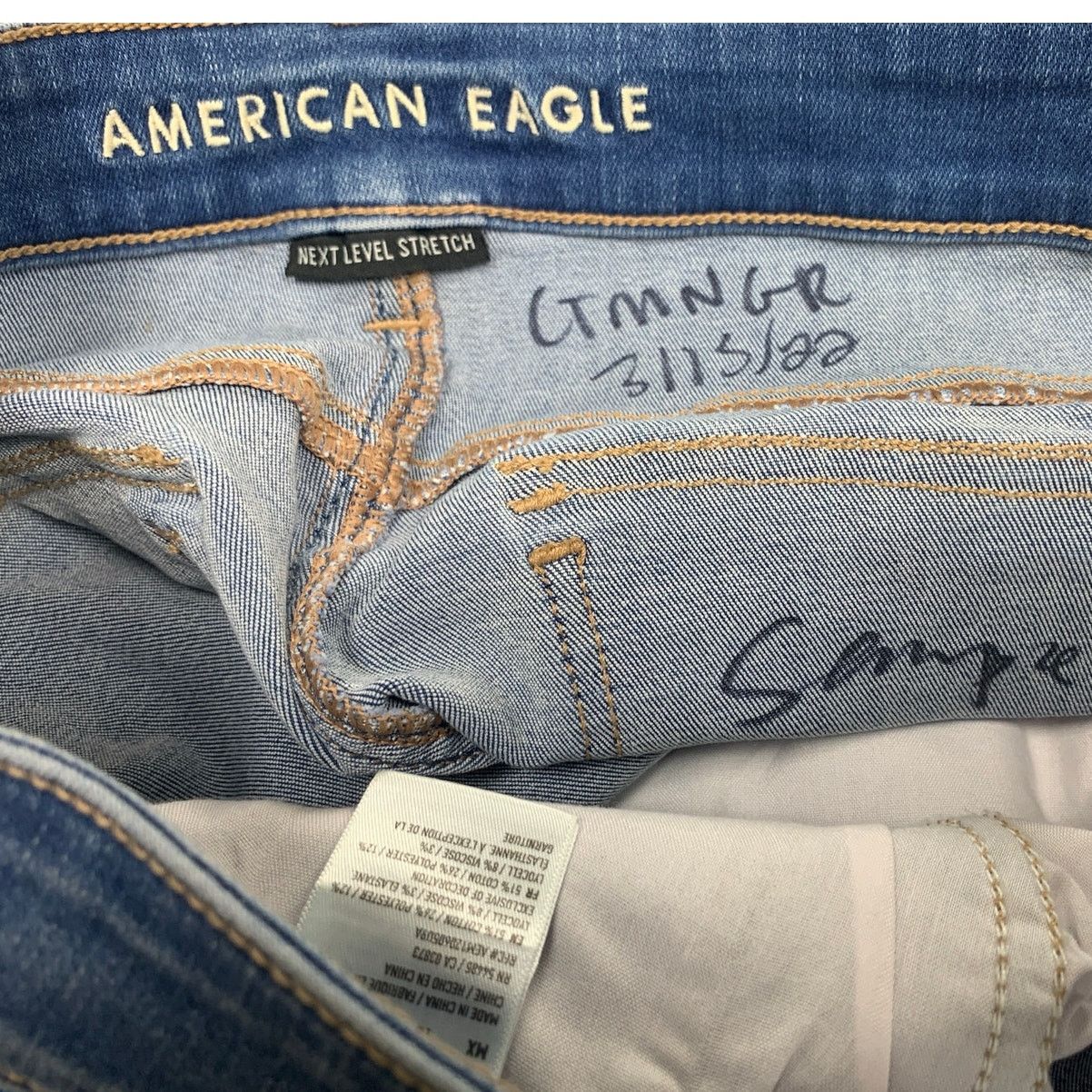 American Eagle Outfitters New American Eagle Womens Size 12 High Rise Denim Jeggings Size 34" / US 12 / IT 48 - 5 Thumbnail