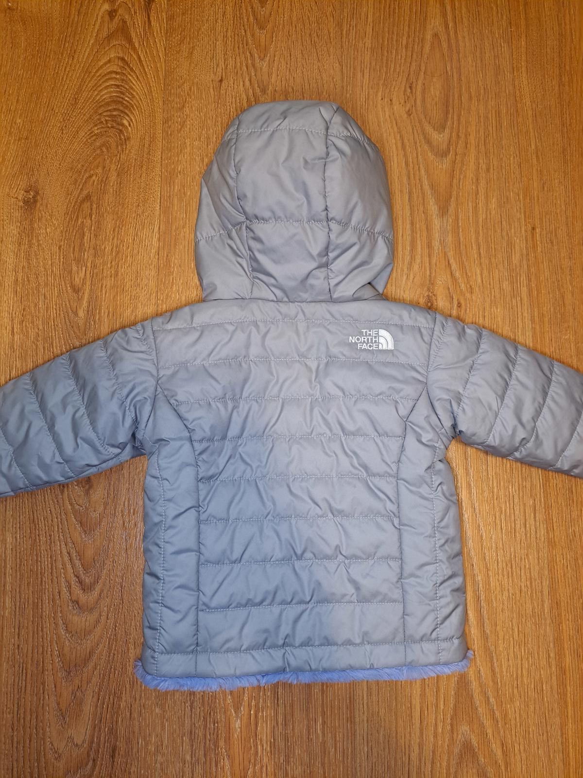 The North Face North Face Puffer Fleece Jacket Baby 6-12M Gray Reversible Size ONE SIZE - 7 Thumbnail