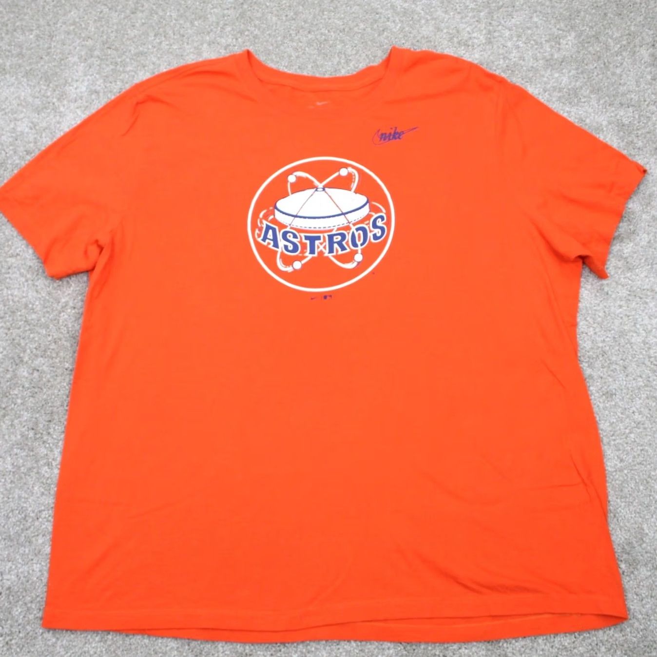 Nike Nike Houston Astros Shirt Mens 2XL XXL Orange 100% Cotton Short Sleeve Pullover Shirt Size US XXL / EU 58 / 5 - 2 Thumbnail