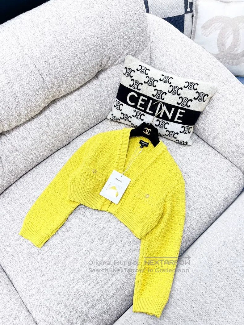 Chanel Chanel 22S spring and summer show yellow short knitted two Size XS / US 0-2 / IT 36-38 - 2 Thumbnail