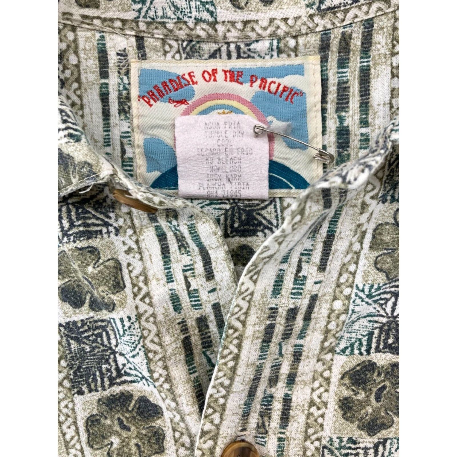 Paradise VINTAGE Paradise of The Pacific Shirt Mens Large Hawiian Floral Made in USA Size US L / EU 52-54 / 3 - 6 Thumbnail