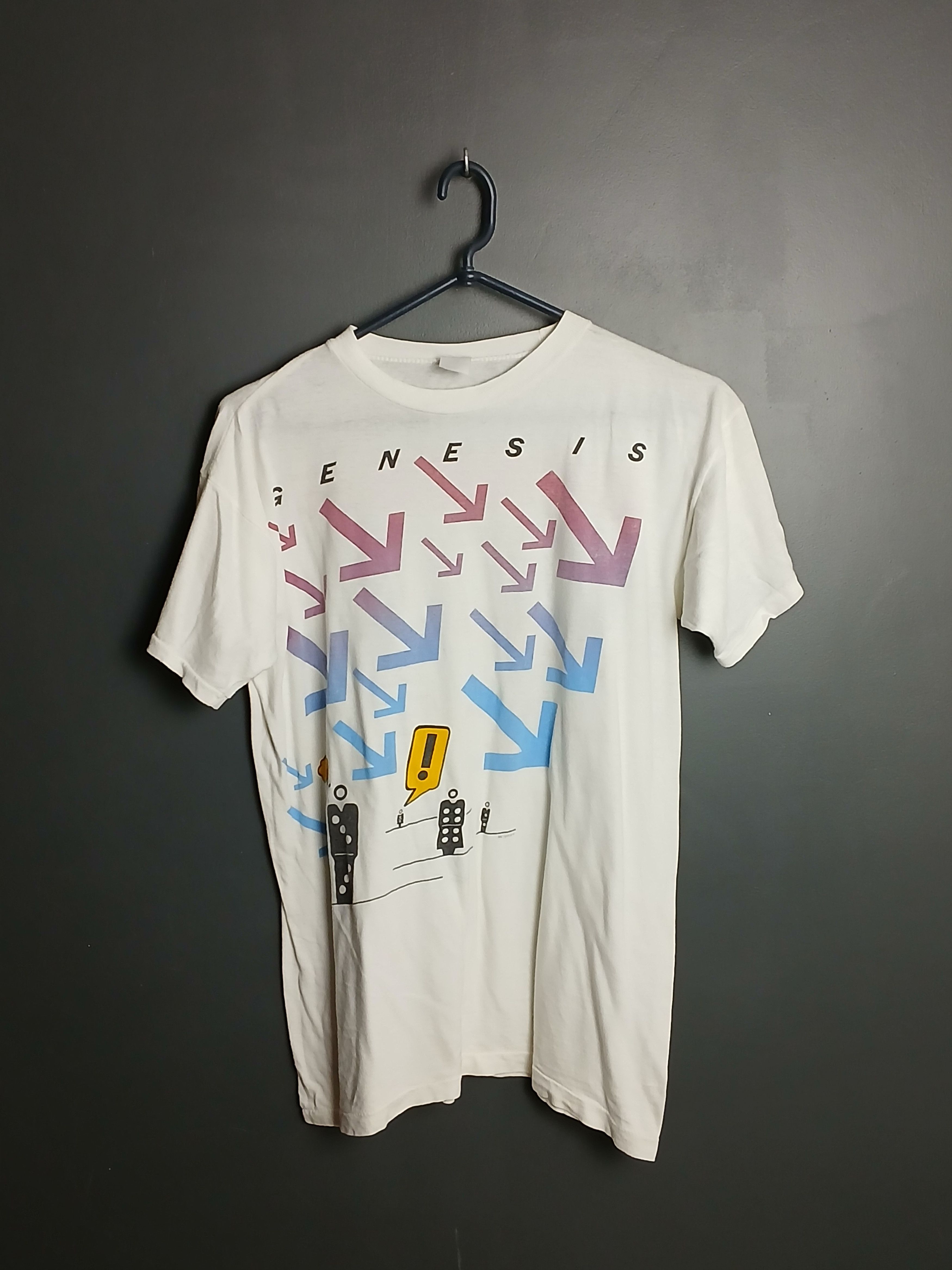 Band Tees × Vintage Vintage 1987 Genesis Invincible Touch Tour T-Shirt Size US M / EU 48-50 / 2 - 2 Thumbnail