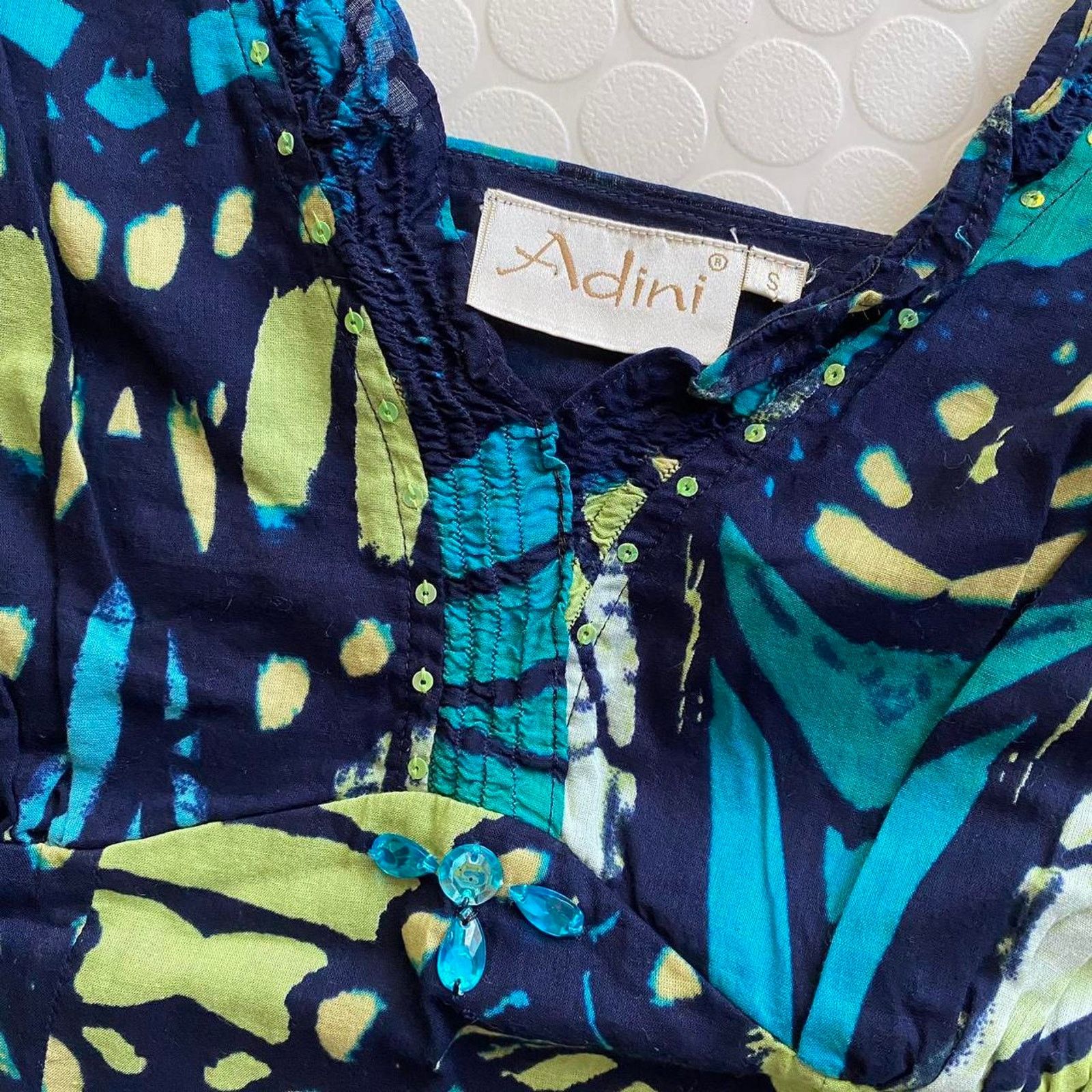 Other × Vintage Adini Y2K Vintage Butterfly Boho Summer Maxi Dress UK Size 8 Size S / US 4 / IT 40 - 5 Thumbnail