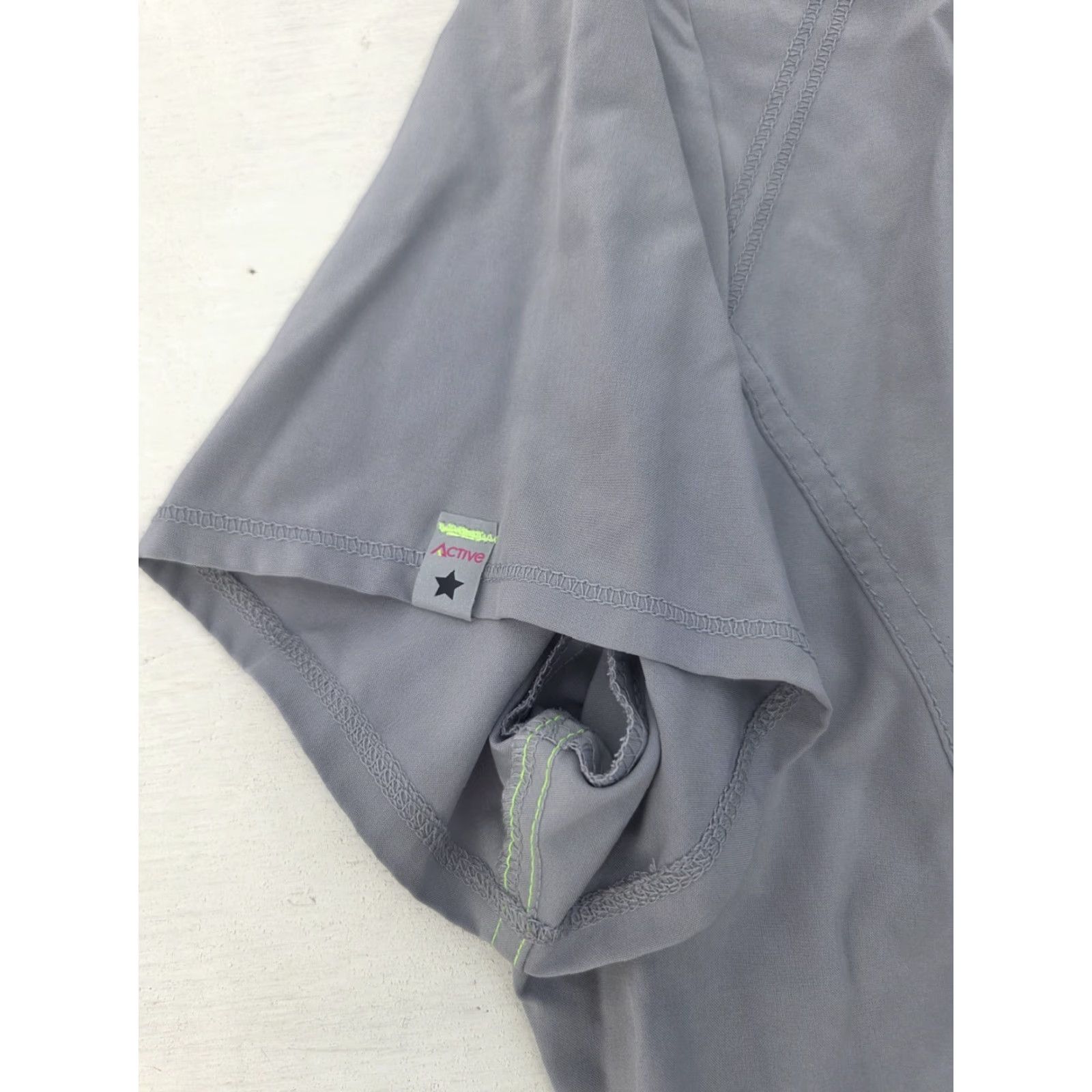Vintage Scrubstar Scrub Top Womens XL Gray V-neck Short Sleeve Medical Nurse Work Size XL / US 12-14 / IT 48-50 - 3 Thumbnail