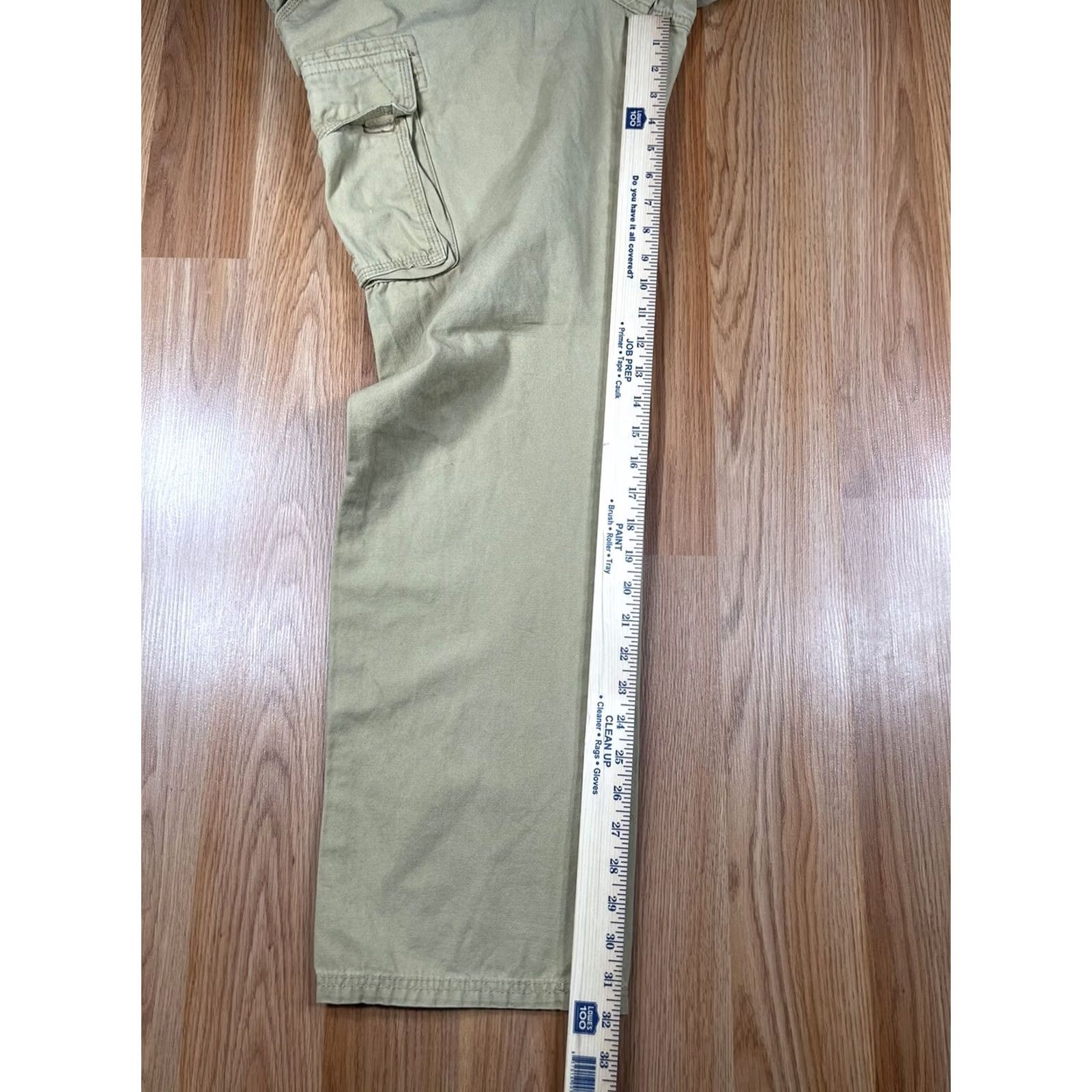 Vintage Guide Series Cargo Pants Mens 36Wx34L Khaki Beige Flat Front Straight Fit Pockets Casual Workwear 36 Regular Mens Size US 36 / EU 52 - 4 Thumbnail