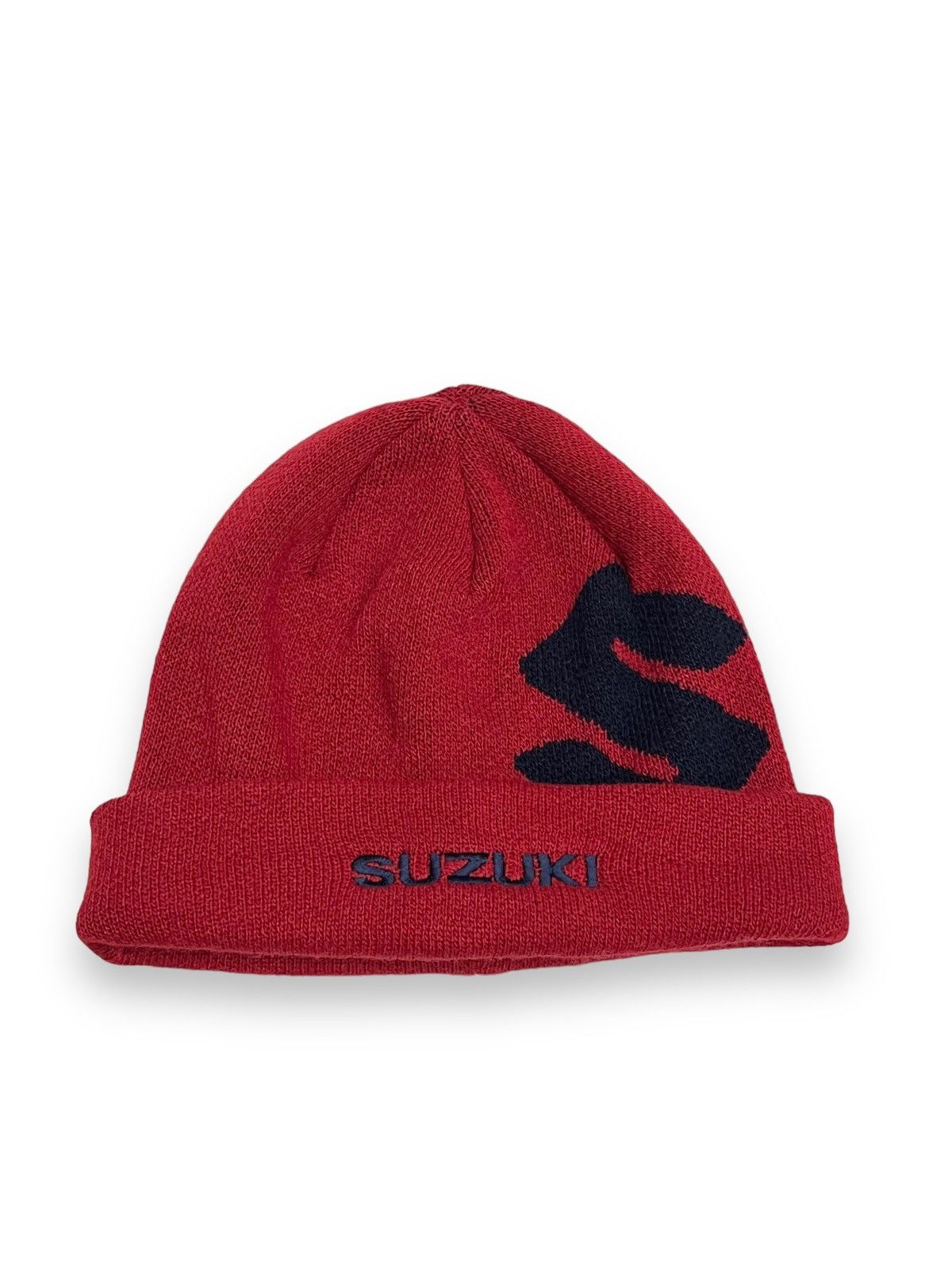 Japanese Brand 🔥Vintage SUZUKI JAPAN Embroidered Spell-Out Big Logo Beanie Size ONE SIZE - 3 Thumbnail