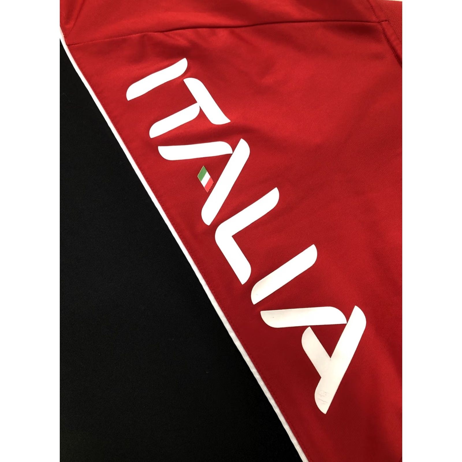 Fila VINTAGE FILA Sport ITALIA Italy SOCCER Futbol TRACK JACKET Red Black Large Size US L / EU 52-54 / 3 - 2 Thumbnail