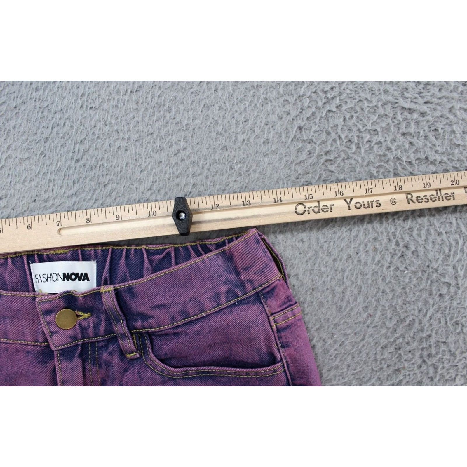 Fashion Nova Fashion Nova Women's Jeans Junior Size 5 Purple Distressed Straight Leg Baggy Shirt? Size 27" / US 4 / IT 40 - 4 Thumbnail
