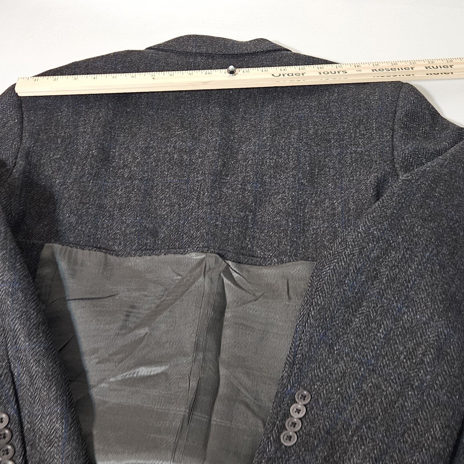 Southwick VTG Southwick 46 Wool Pinstripe Tweed Suit Blazer Sport USA Size 46R - 14 Thumbnail