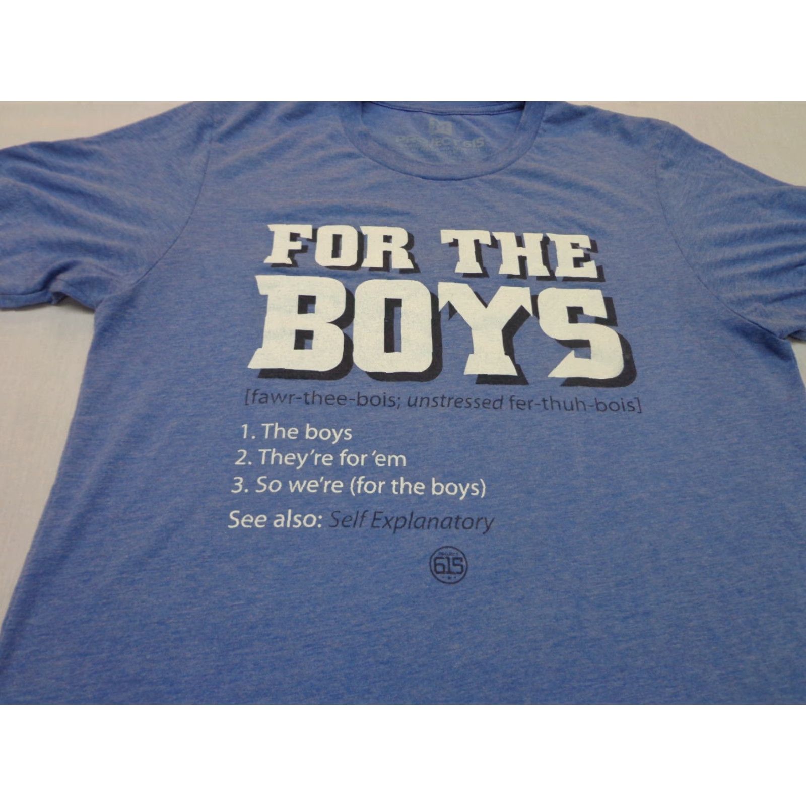 Y/Project Project 615 'For The Boys' Blue T Shirt M Mens Short Sleeve Crew Neck Cotton Size M Size US M / EU 48-50 / 2 - 2 Thumbnail