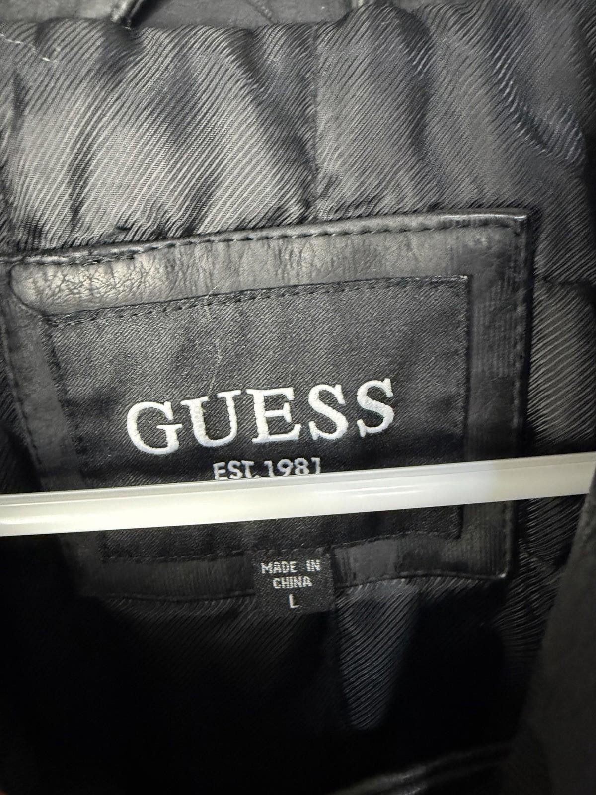 Guess GUESS Women’s Black Camo Moto Jacket Faux Leather Zip L Size L / US 10 / IT 46 - 3 Thumbnail