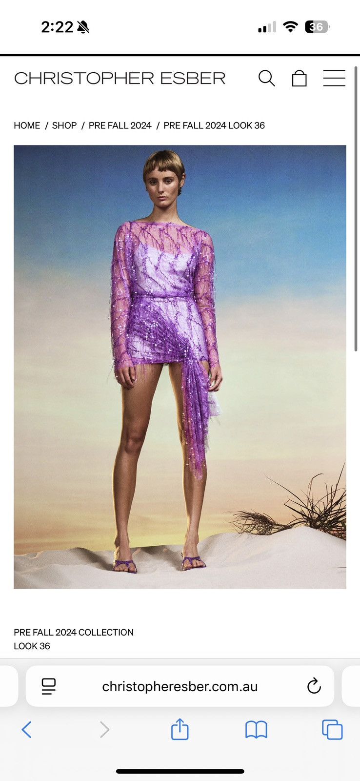 Christopher Esber Christopher Esber encased beaded lace mini dress purple S Size S / US 4 / IT 40 - 9 Thumbnail