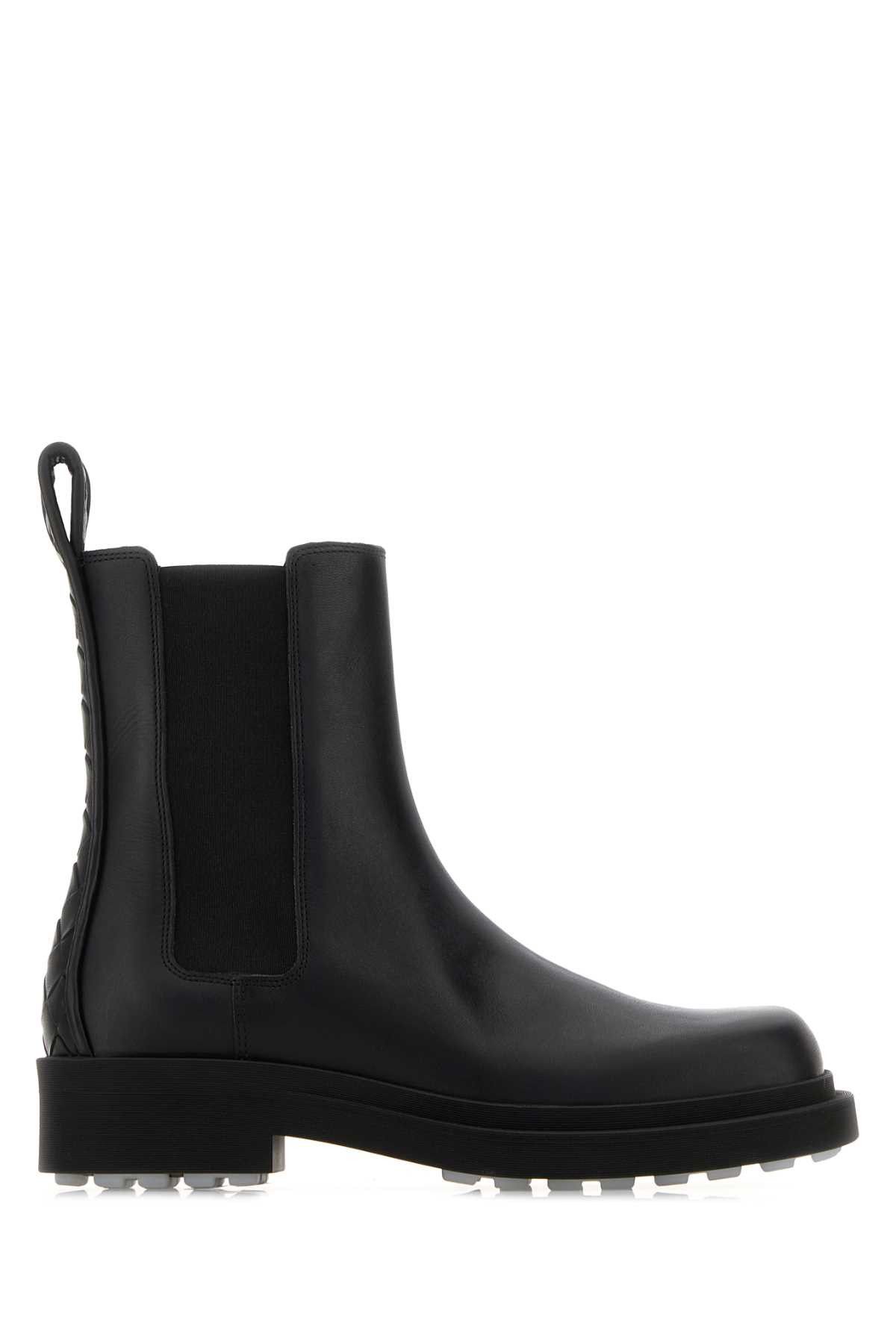 Black Leather Chelsea Ben Ankle Boots