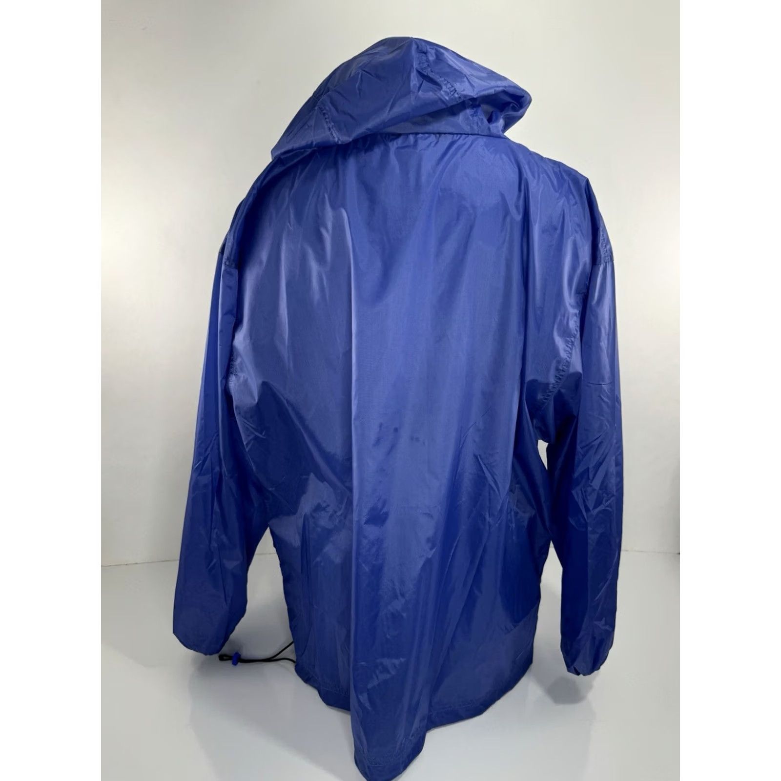 Sony VINTAGE Sony Handycamp? Jacket Windbreaker Hooded Zip L Men Blue 90s National? Size US L / EU 52-54 / 3 - 5 Thumbnail