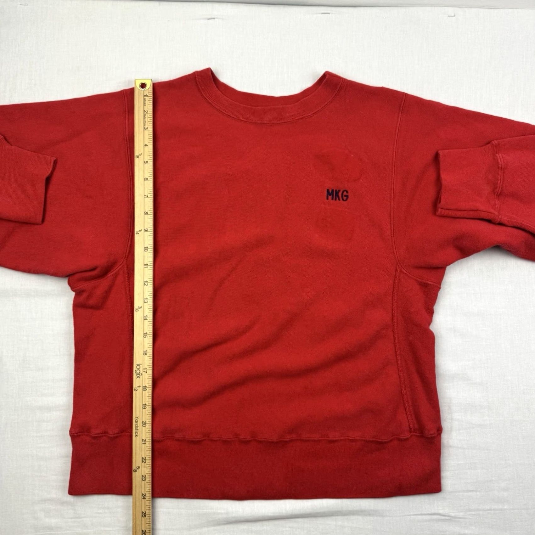 Champion VINTAGE Champion Sweatshirt Reverse Weave Crew Neck Adult Medium Red 80s USA Sweatshirt Mens Size US M / EU 48-50 / 2 - 6 Thumbnail