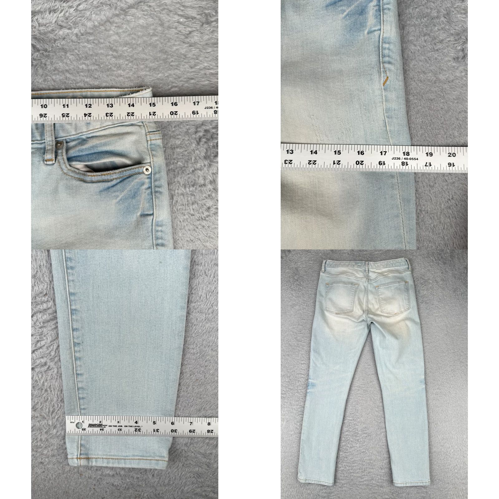 Gap Gap Jeans Women 28 Blue Denim Always Skinny High Rise Light Wash Distressed 28L Size 28" / US 6 / IT 42 - 9 Thumbnail