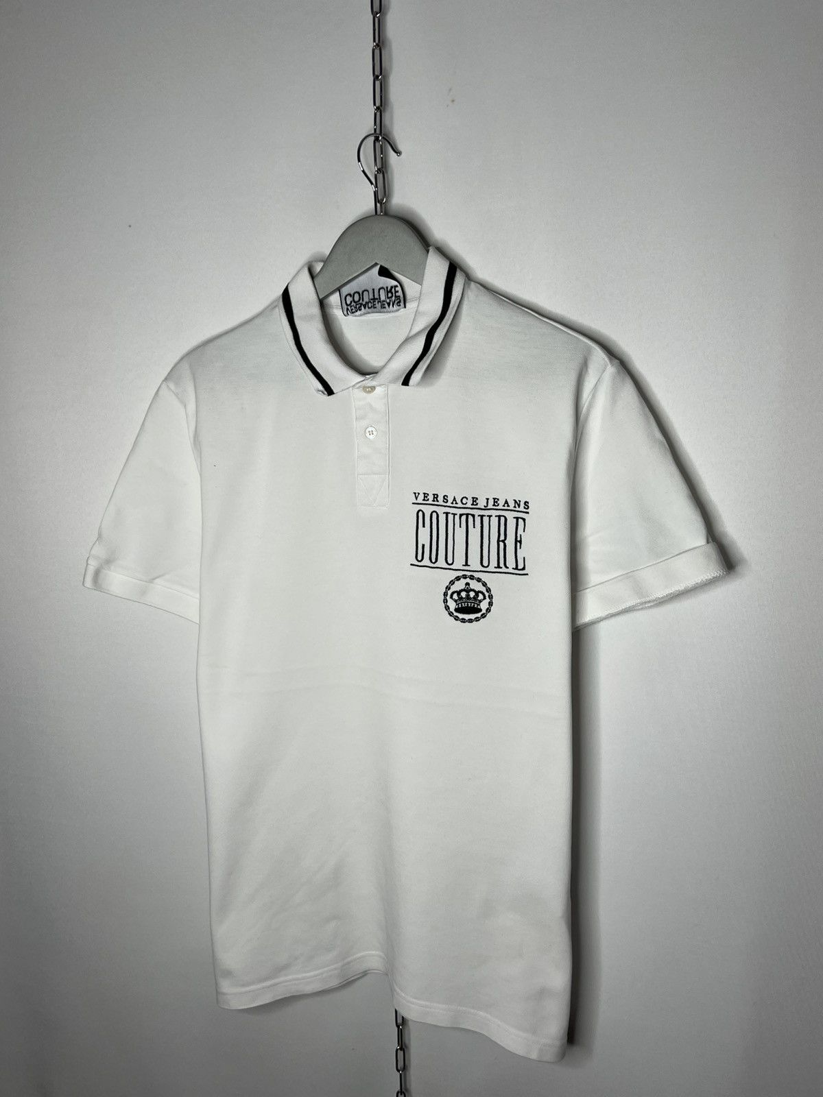 Versace Versace Jeans Couture Big Logo Luxury Polo Shirt Tee Size US XL / EU 56 / 4 - 2 Thumbnail