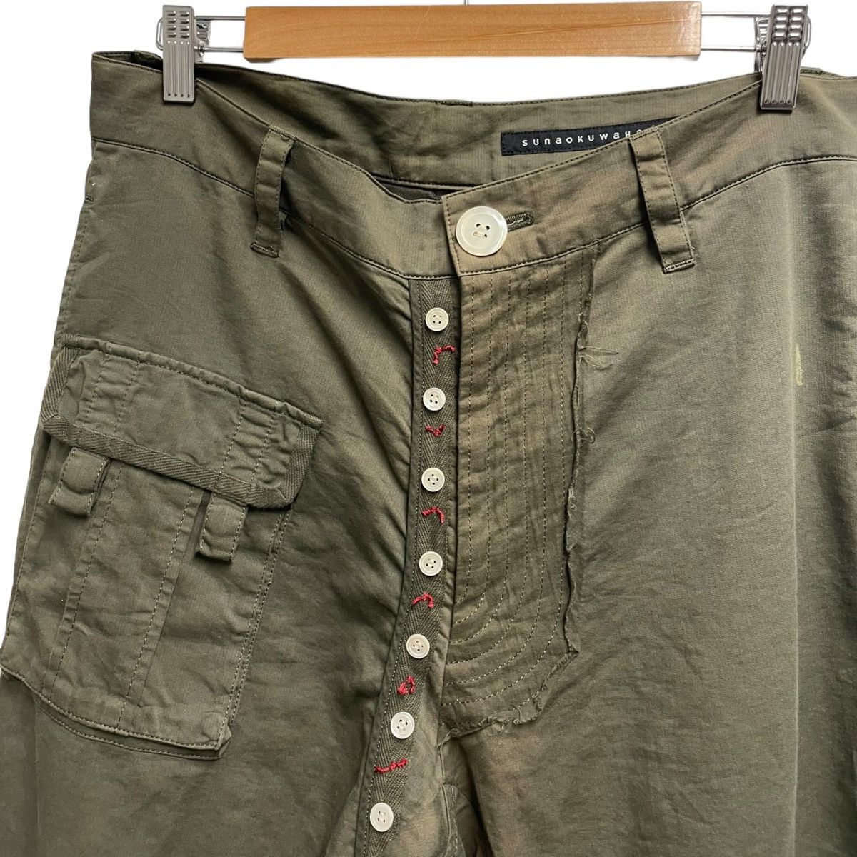 Japanese Brand × Vintage Sunao kuwuhara green button pants Size US 32 / EU 48 - 2 Thumbnail