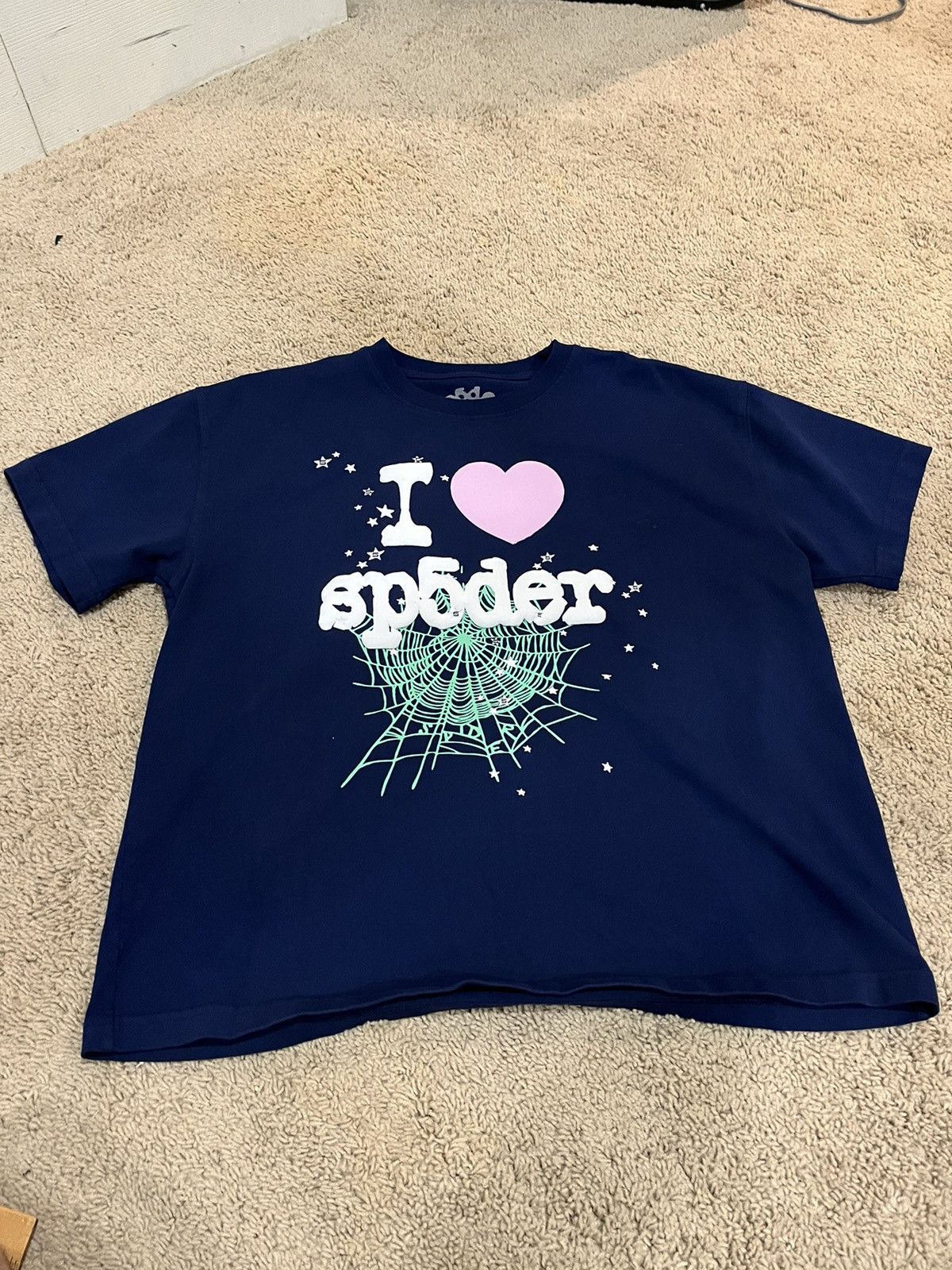 Spider Worldwide Navy Blue Sp5der Souvenir Tee | Grailed