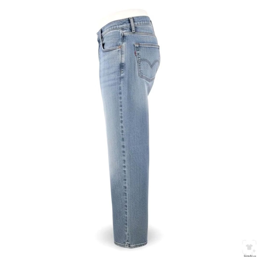 Levi's Levi's Jeans Mens 36x30 Light Wash Straight Denim Zip Fly High Rise 5-Pocket Logo 100% Cotton Regular Blue Size US 36 / EU 52 - 3 Thumbnail