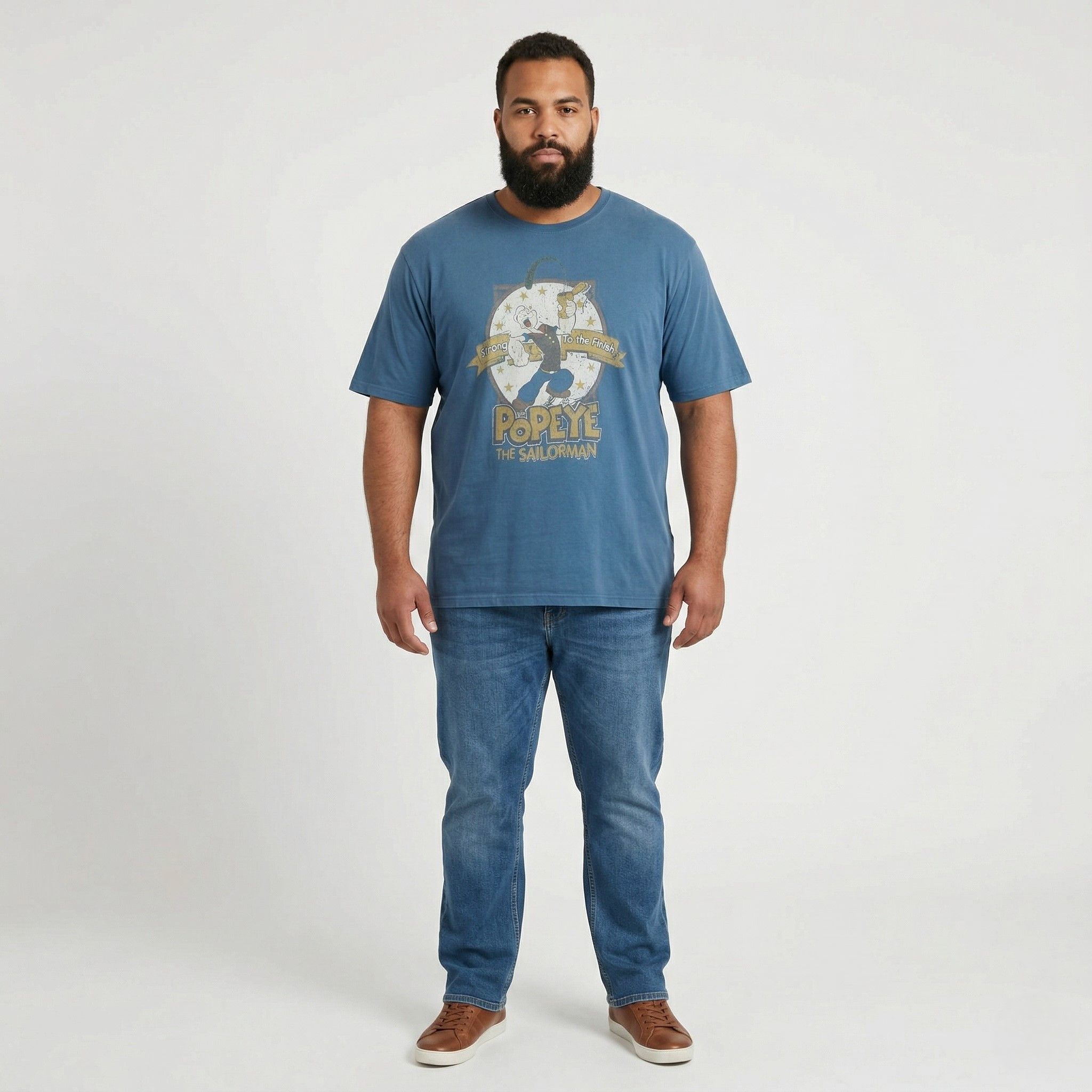George George Men XXL T-Shirt Sea Green Popeye The Sailor 6249 Size US XXL / EU 58 / 5 - 1 Thumbnail