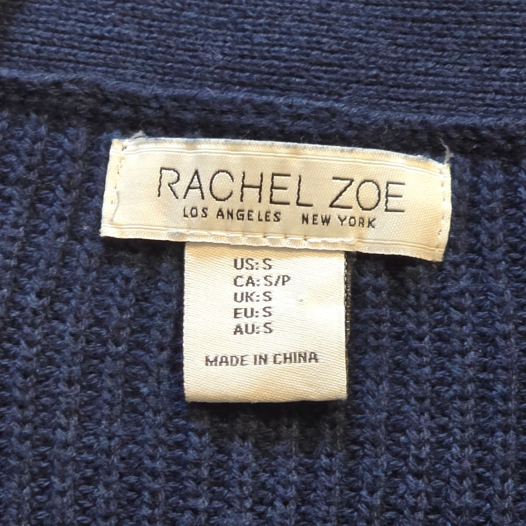 Rachel Zoe Rachel Zoe Sweater Womens Small Blue White Striped Henley Knit Nautical Preppy Pullover Knitwear Winter Fall Mens? No gender tag. Size S / US 4 / IT 40 - 3 Thumbnail