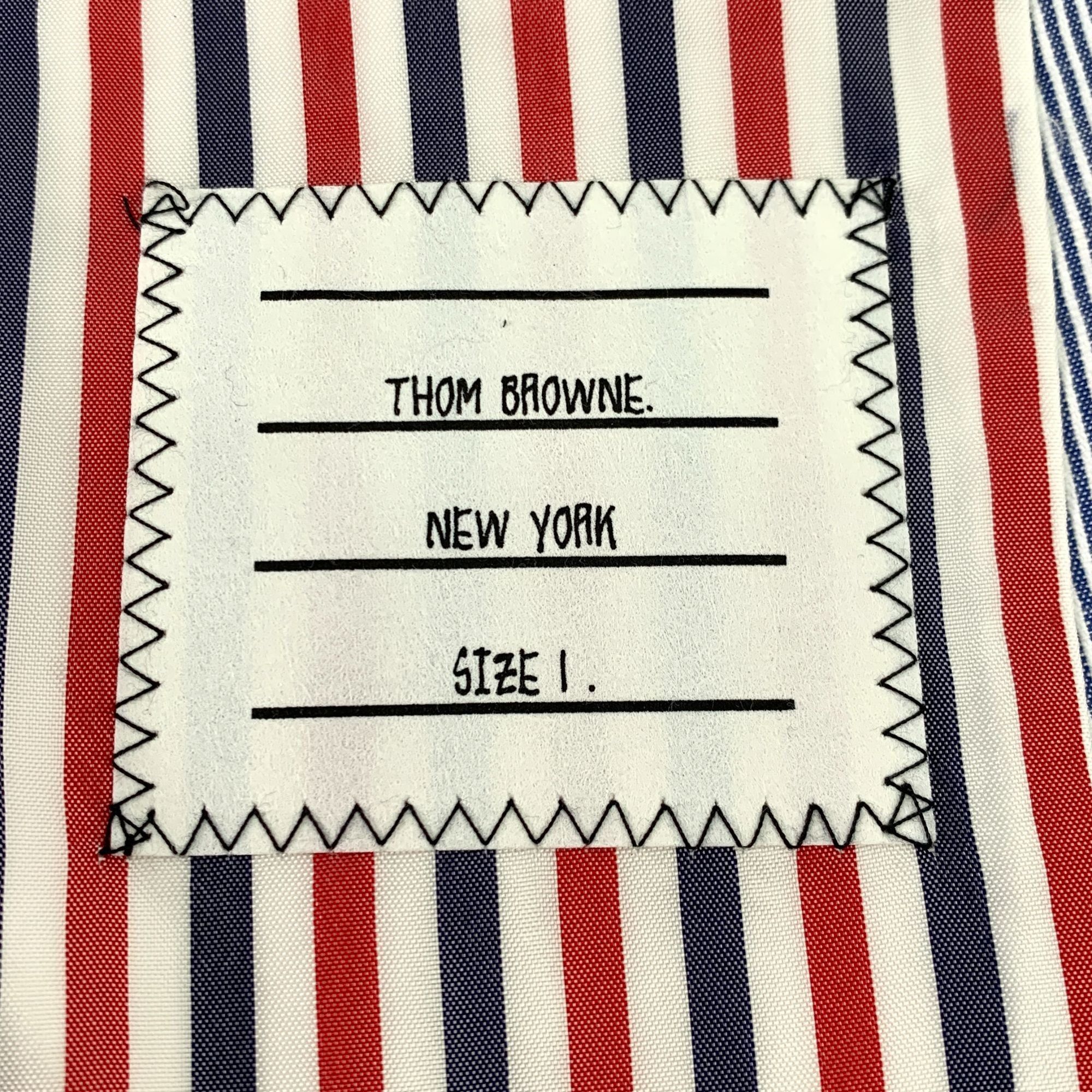 Thom Browne Thom Browne Mens Striped Blazer Size 1 Classic Fit Blue & Wh Size US S / EU 44-46 / 1 - 6 Thumbnail