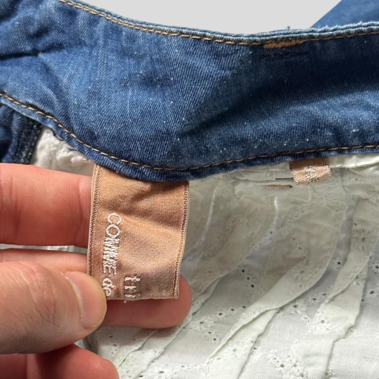 Comme des Garcons CDG Tricot 00’s Brodiere Denim Patchwork Cargo Skirt - M Size 28" / US 6 / IT 42 - 5 Thumbnail